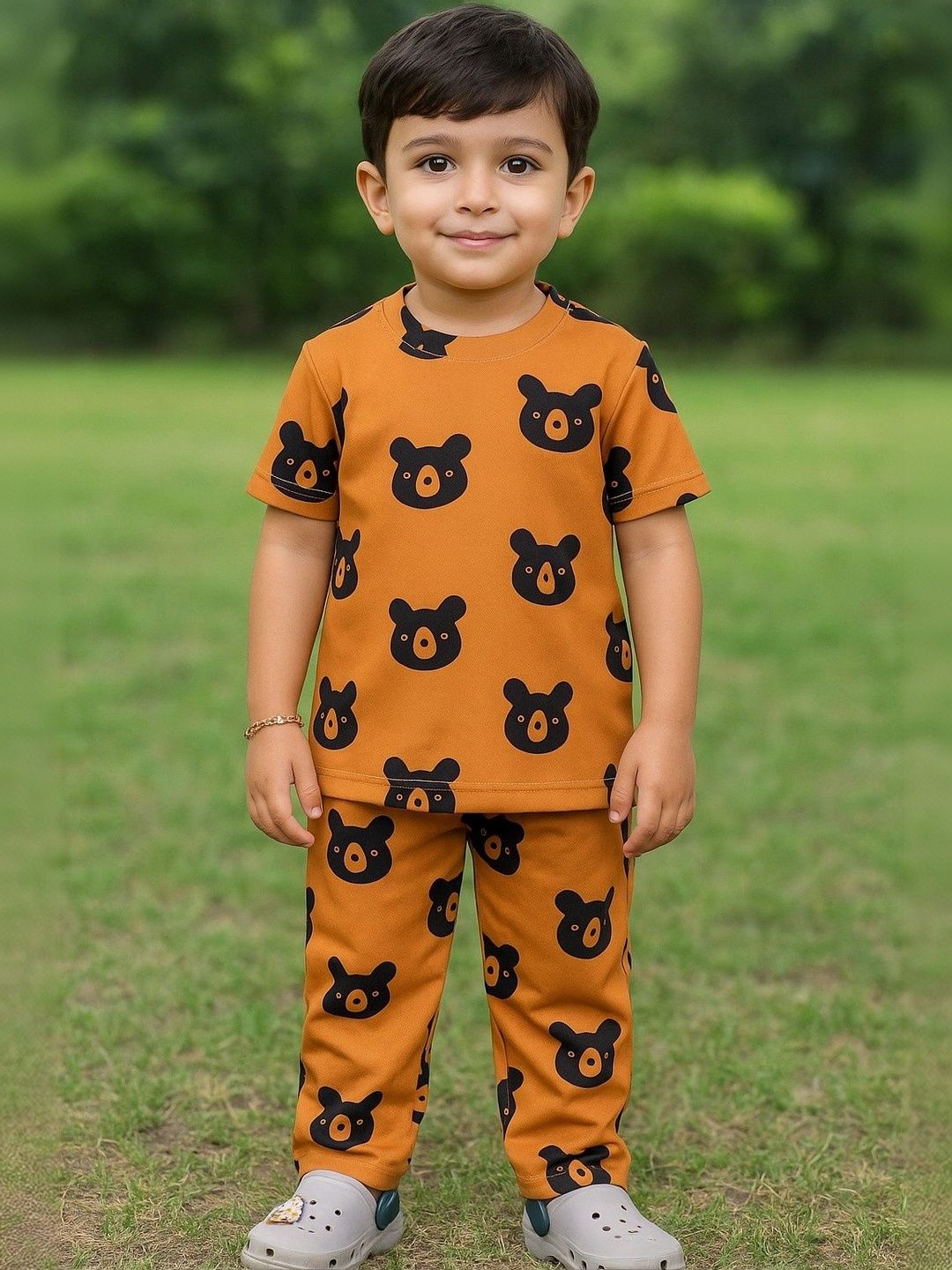 ALANTA Unisex Kids Printed T-shirt with Trousers-picture-36