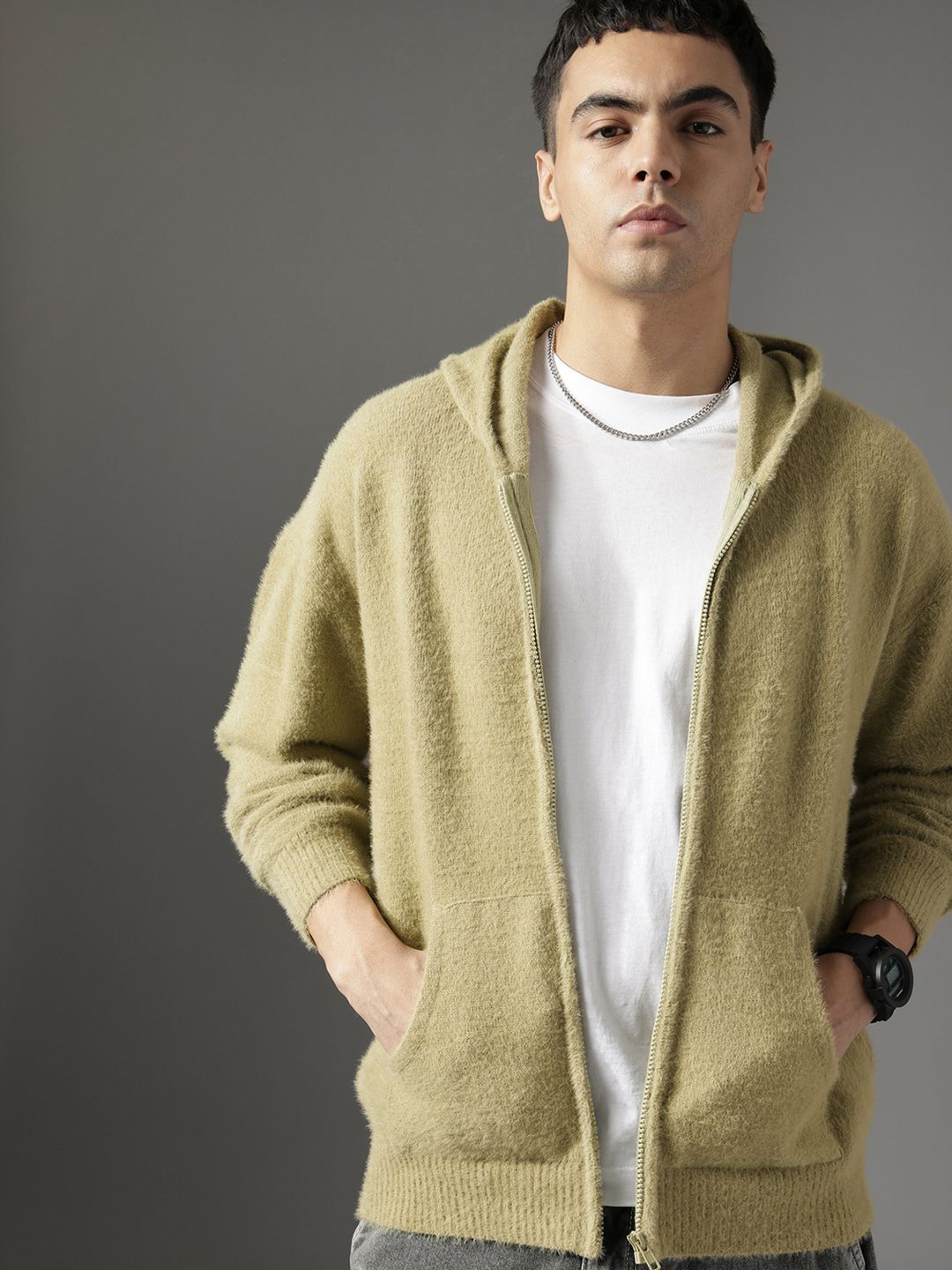 FCUK Hooded Front-Open Sweater-picture-24
