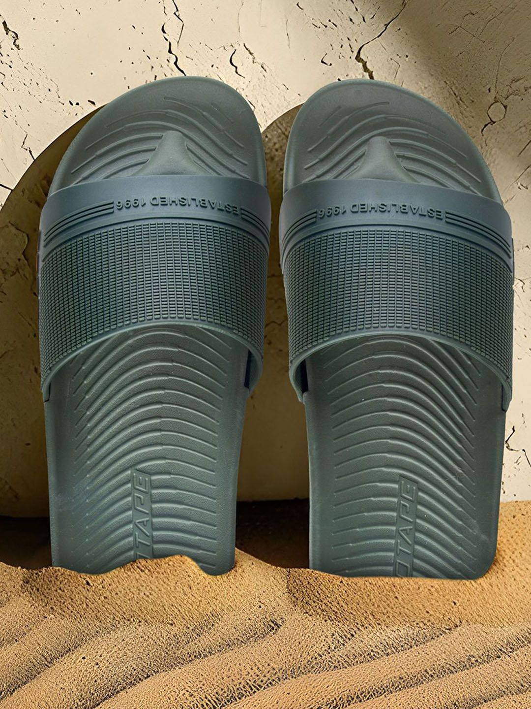 Red Tape Men Self Design Comfort Sliders-picture-14