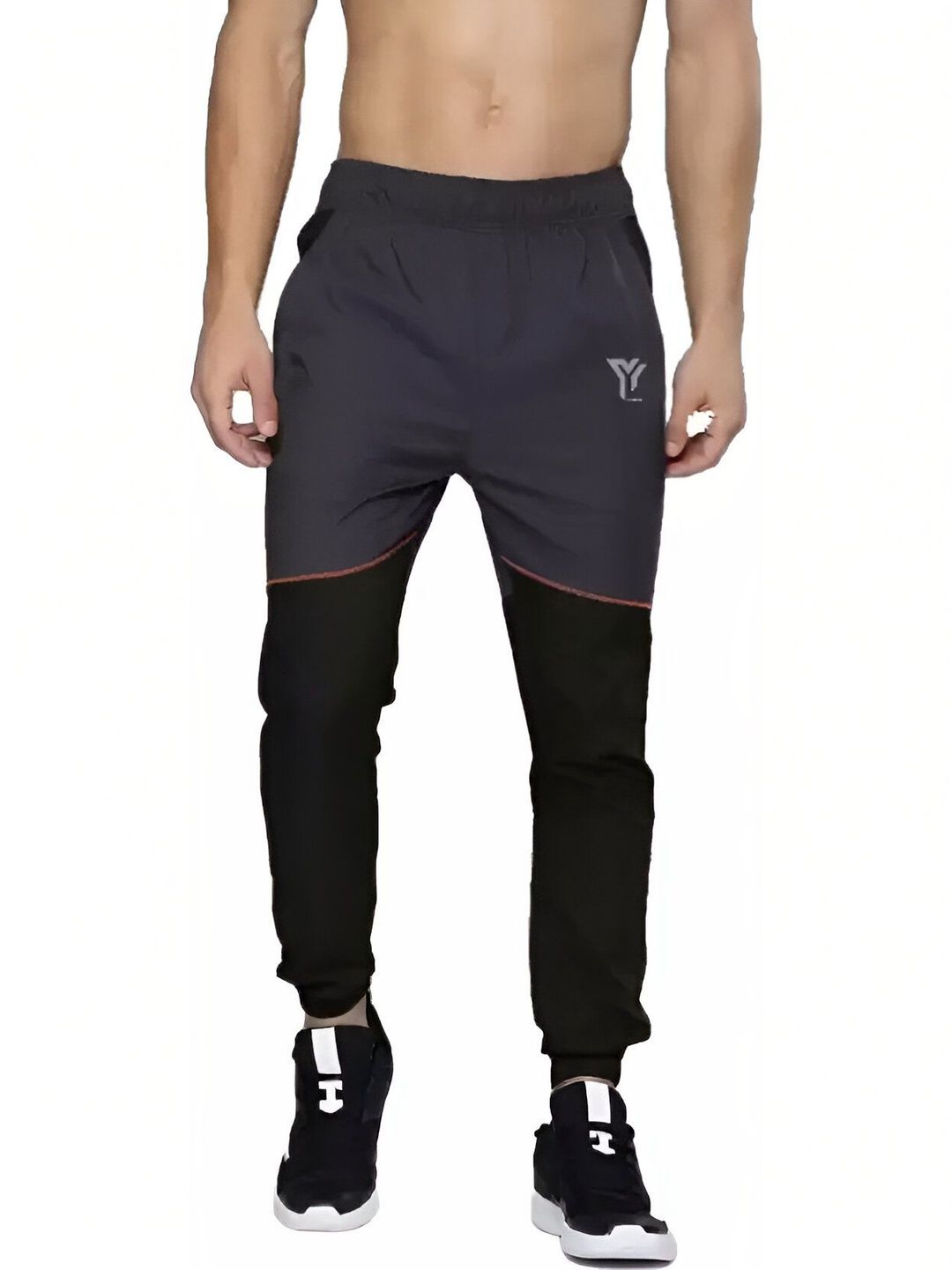 YUNEK Men Colourblocked Mid-Rise Joggers-picture-35