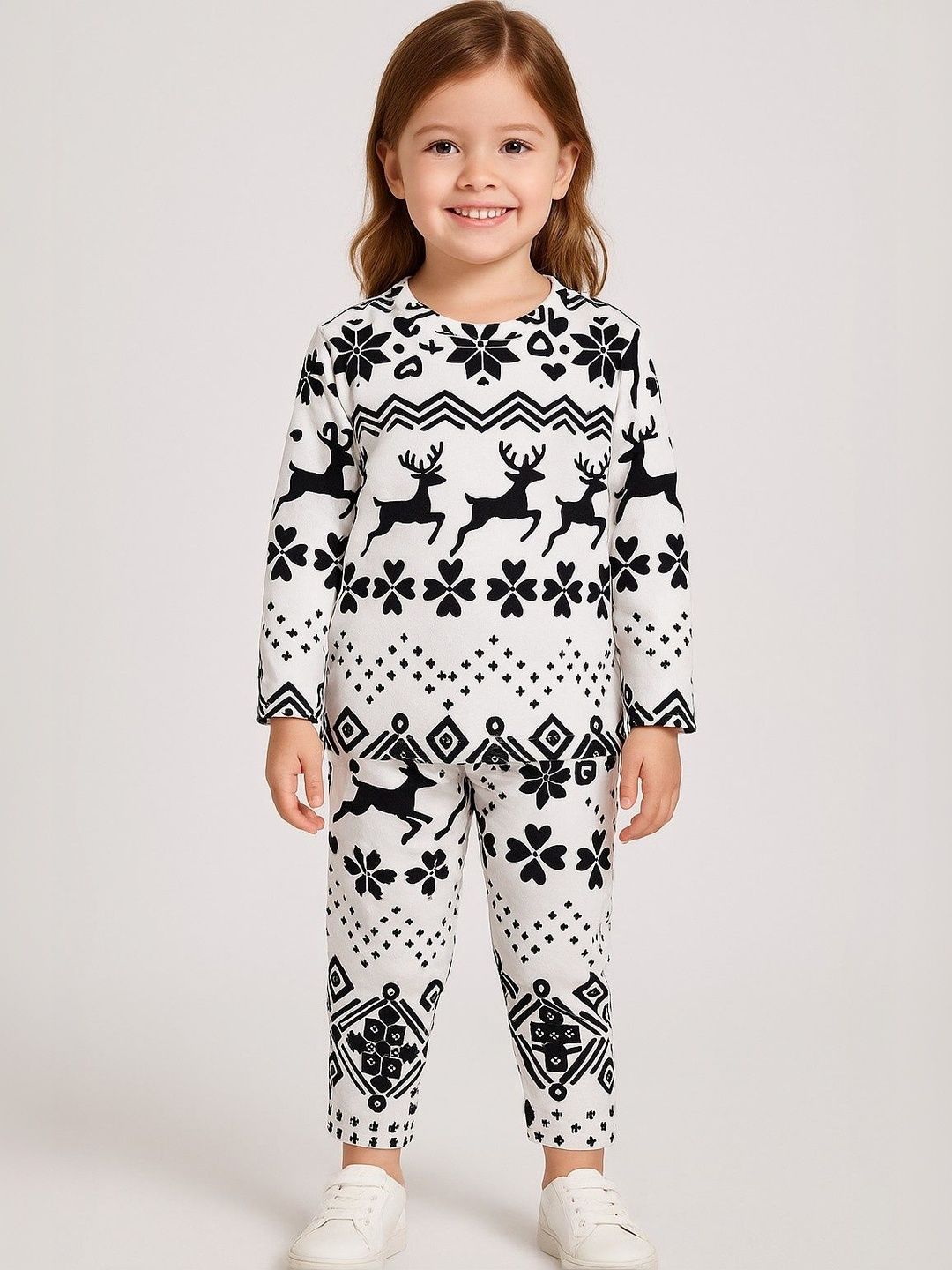 ALANTA Unisex Kids Printed T-shirt with Pyjamas-picture-14