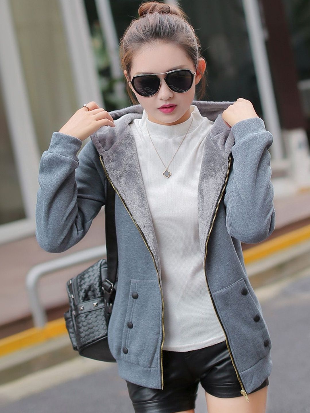 StyleCast Women Spread Collar Pea Coats-picture-16