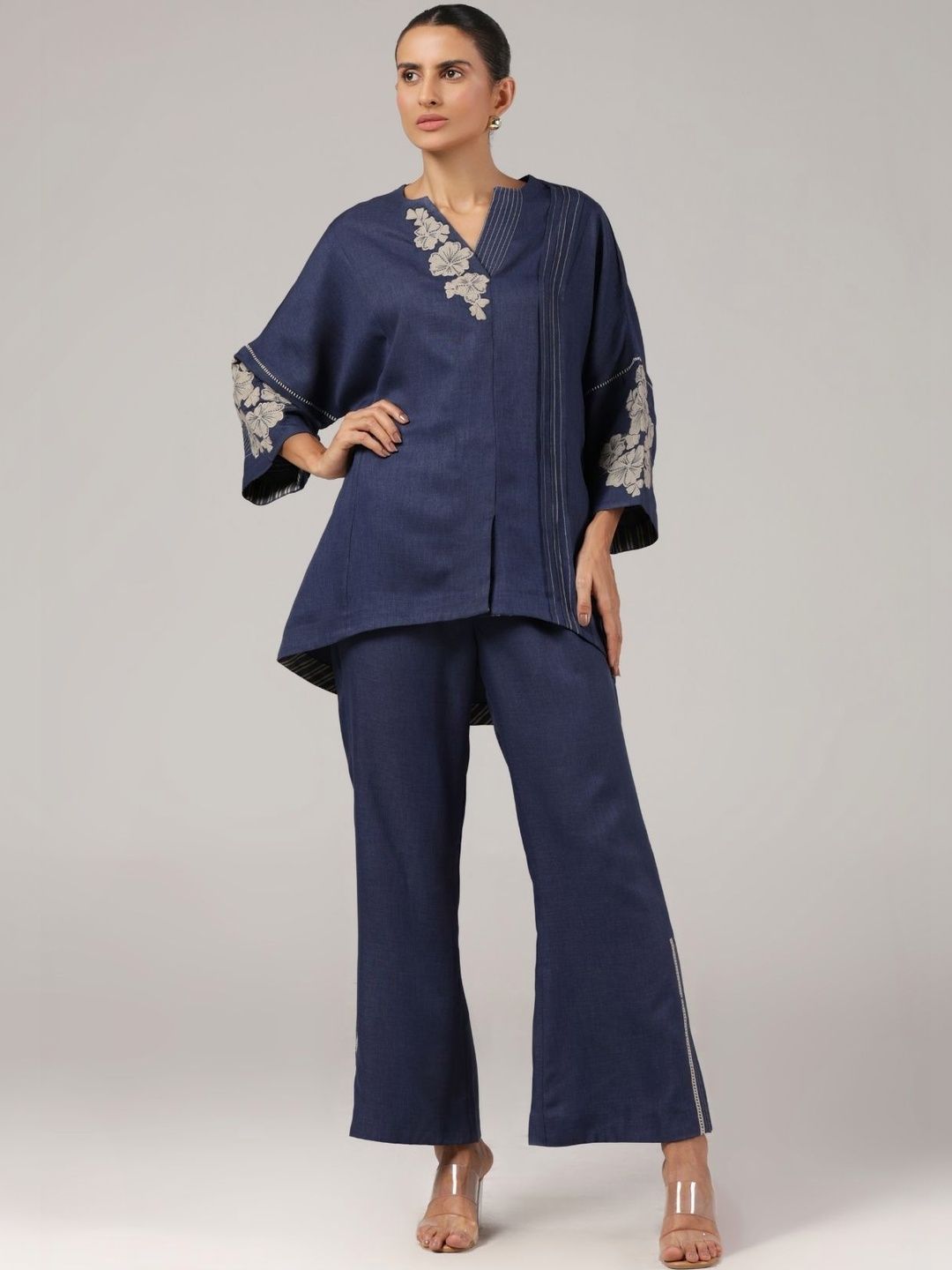 Truly Sma Embroidered Top With Trousers Co-Ords-picture-16