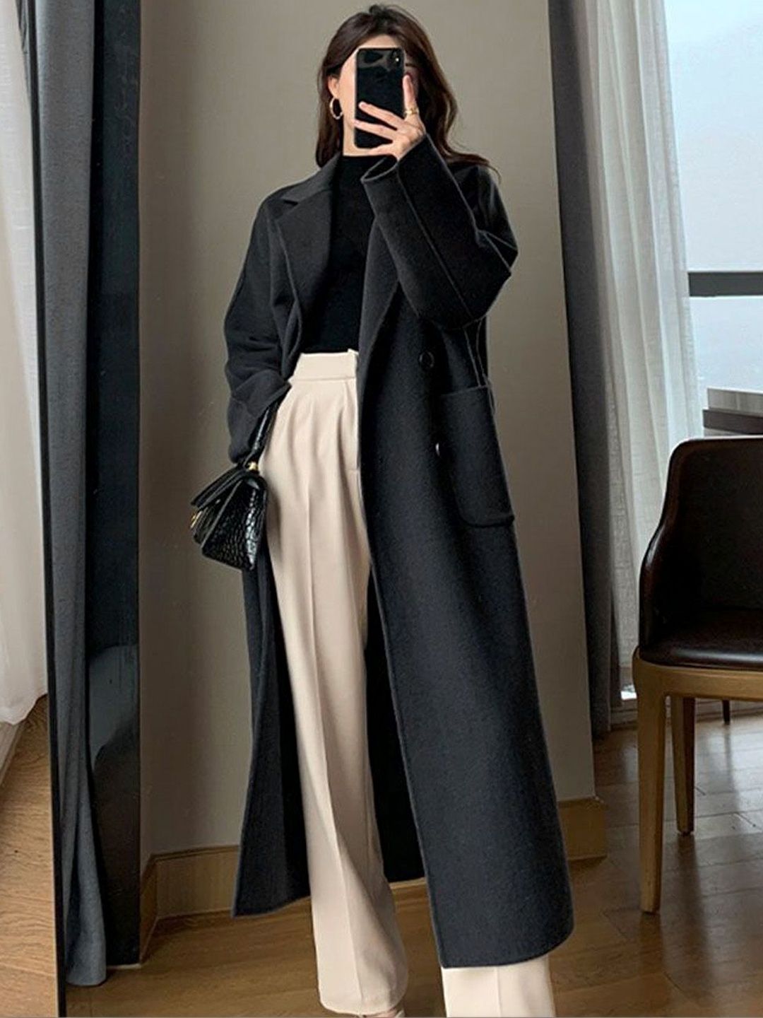 StyleCast Women Spread Collar Overcoat Coats-image-19