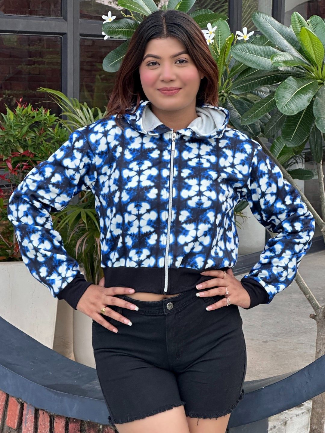 TANDUL Women Fleece Lightweight Crop Bomber Jacket-picture-45
