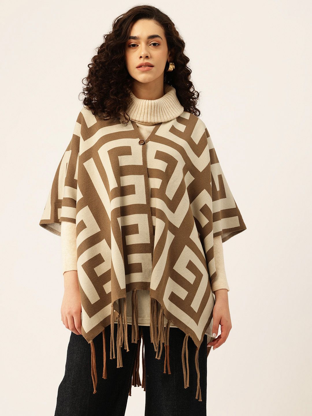 APSLEY Self-Design Fringed Longline Poncho-picture-26