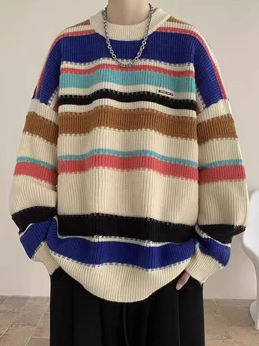 StyleCast x Revolte Men Cable Knit Longline Pullover-picture-30