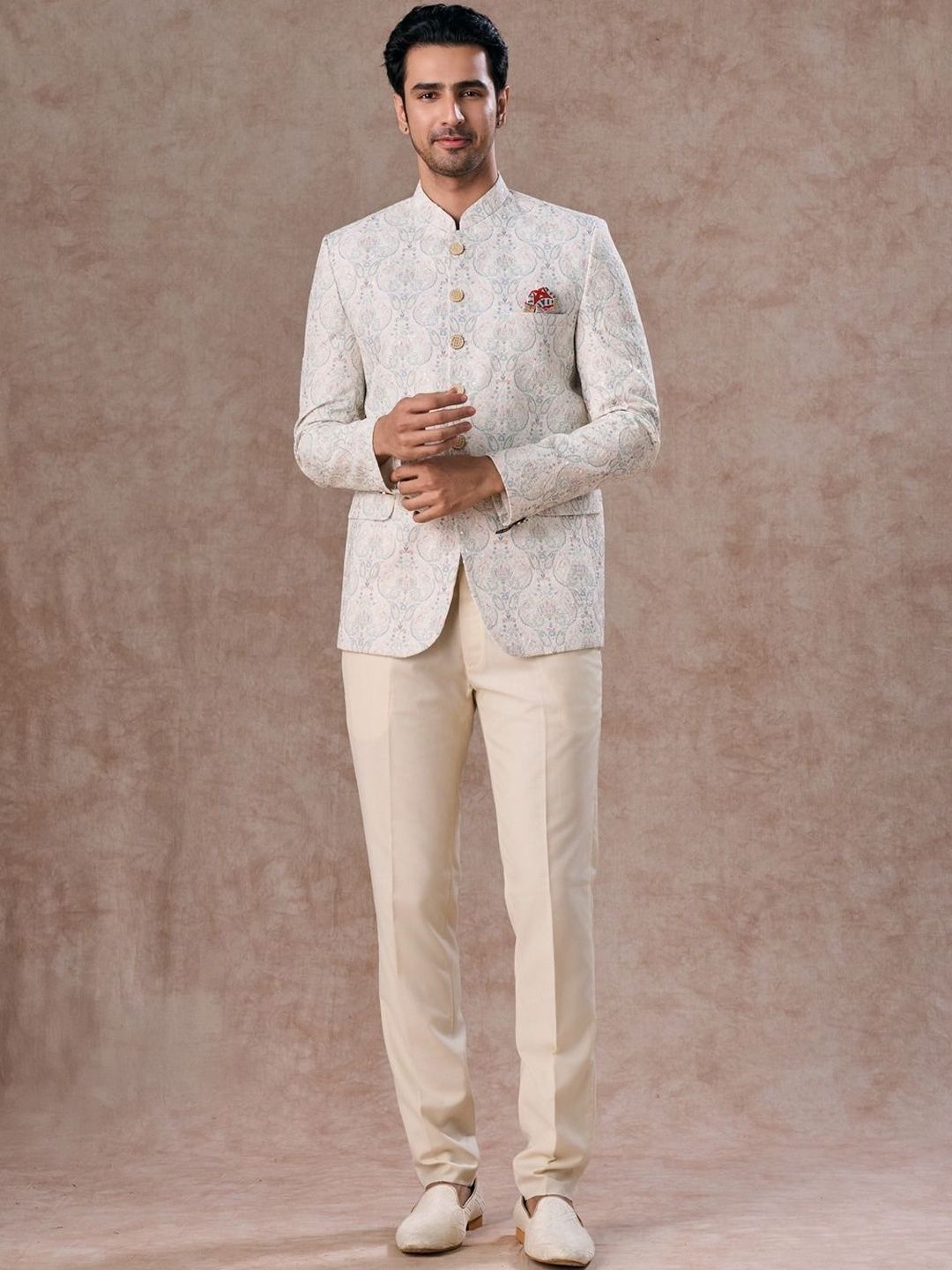 Manyavar Men Single-Breasted Jodhpuri suit-picture-33