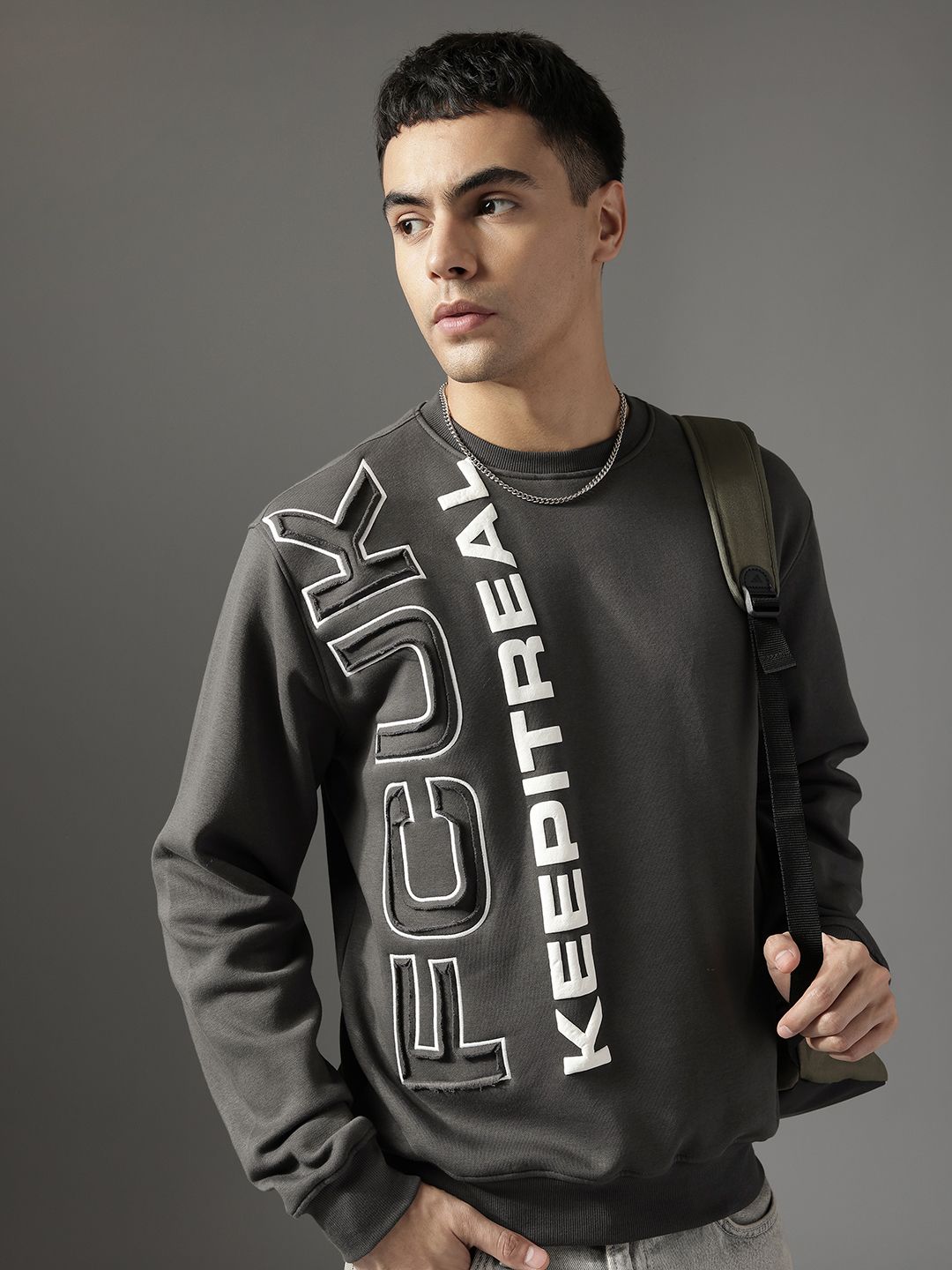 FCUK Typography Embroidered Sweatshirt-picture-7