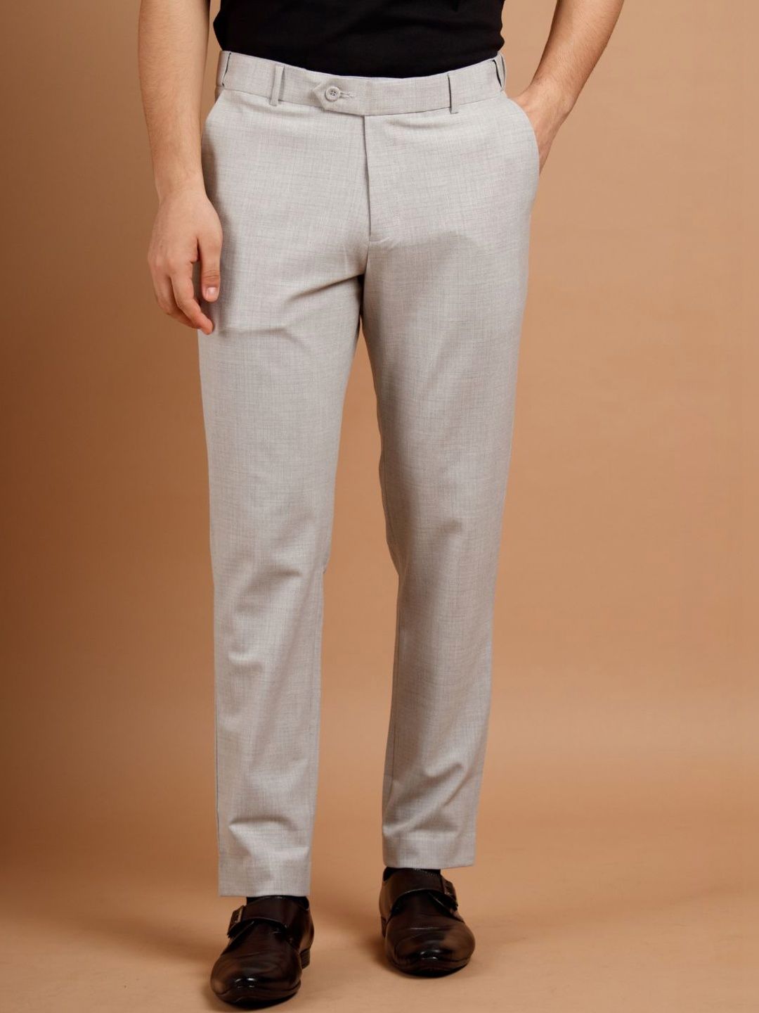 Muffynn Men Checked Smart Easy Wash Trousers-picture-33