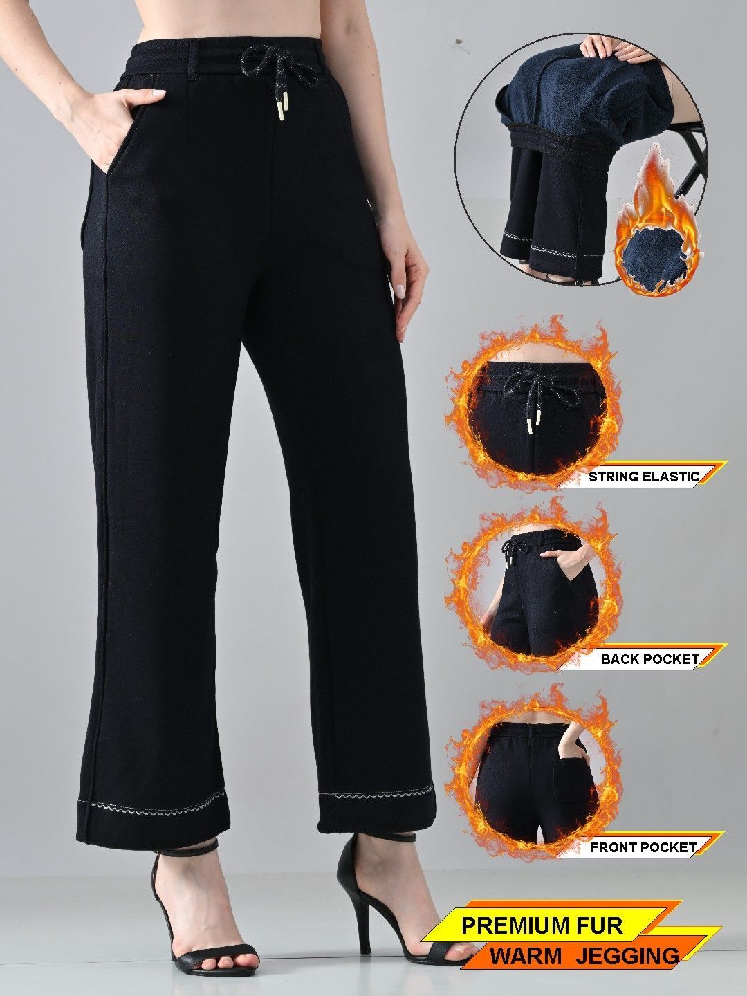 TOMKOT Women Mid Rise Thermal Bottoms-picture-38