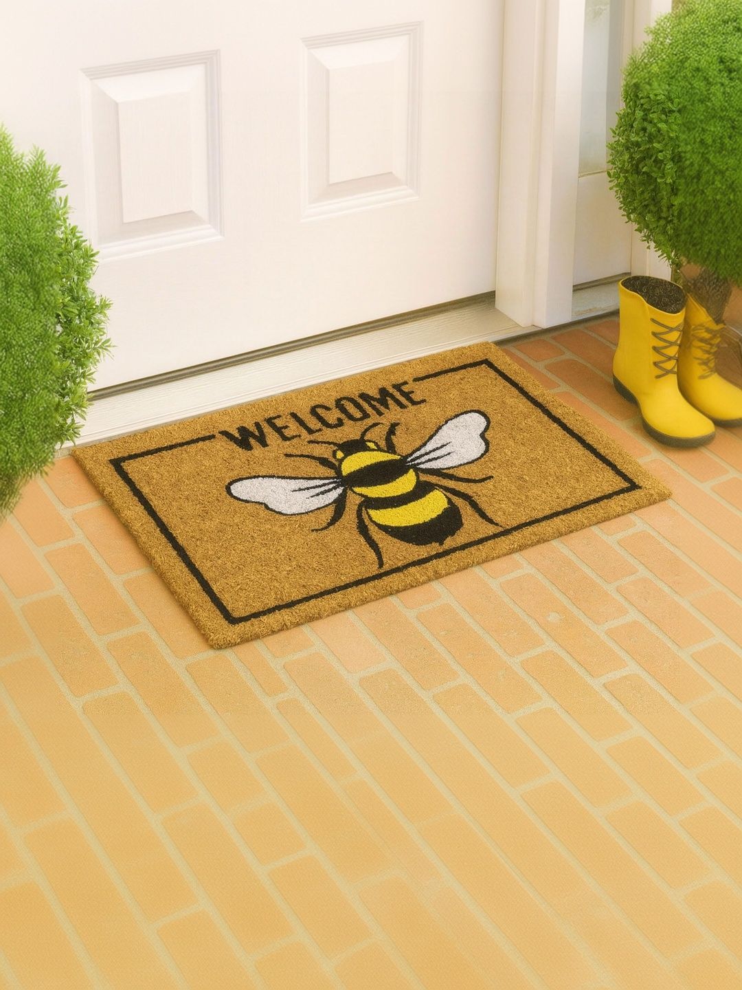 LUXEHOME INTERNATIONAL Brown & Black Self-Designed Anti-Skid Doormats-picture-37
