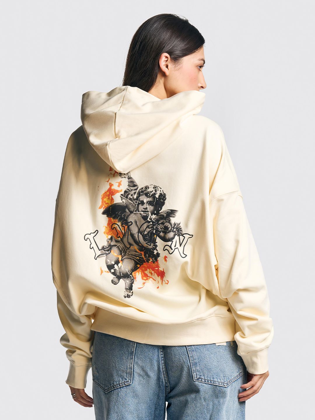 LOVEGEN Oversized Hooded Pullover SweaT-Shirt deal from myntra LOVEGEN Oversized Hooded Pullover SweaT-Shirt deal from myntra