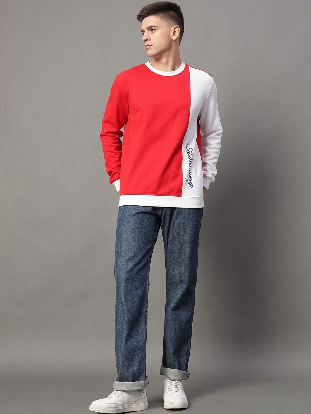 GET GOLF Men Colourblocked Sweatshirt-picture-36