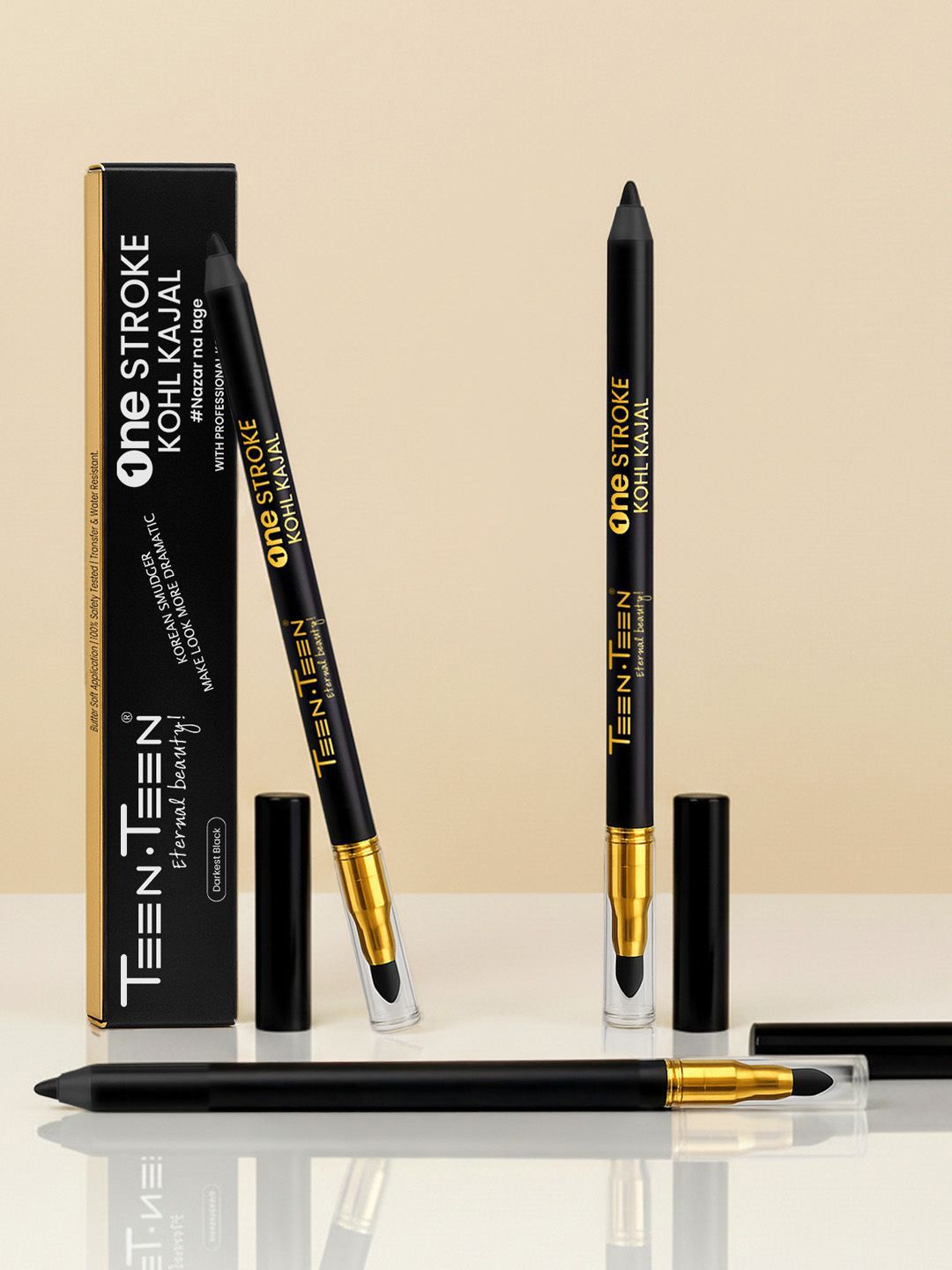 TEEN TEEN COSMETICS One Stroke Waterproof Kohl Kajal - Black-picture-49