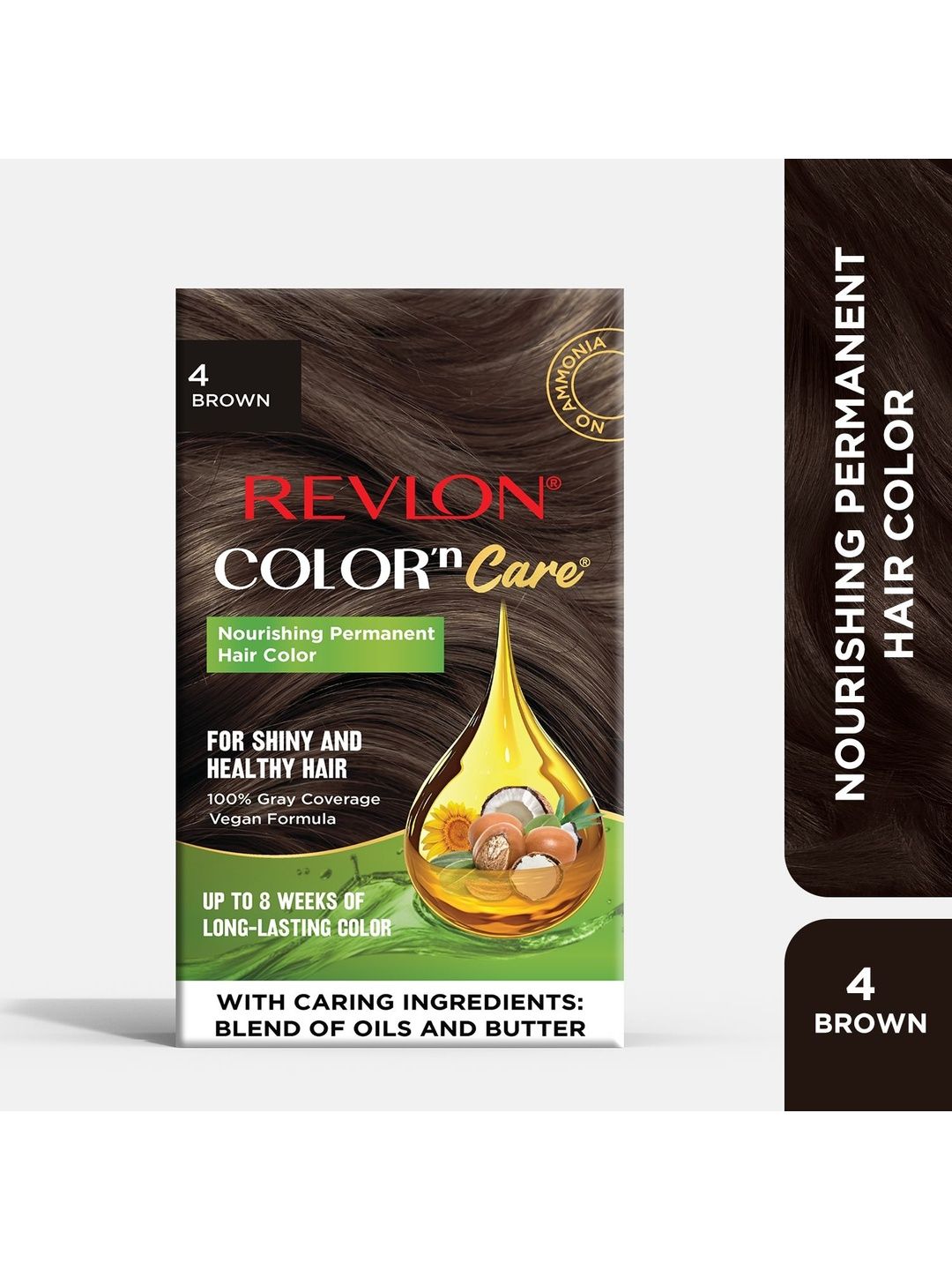 Revlon Revlon Color'n Care Nourishing Permanent Hair Color With Argan Oil - 176 g - Brown 4