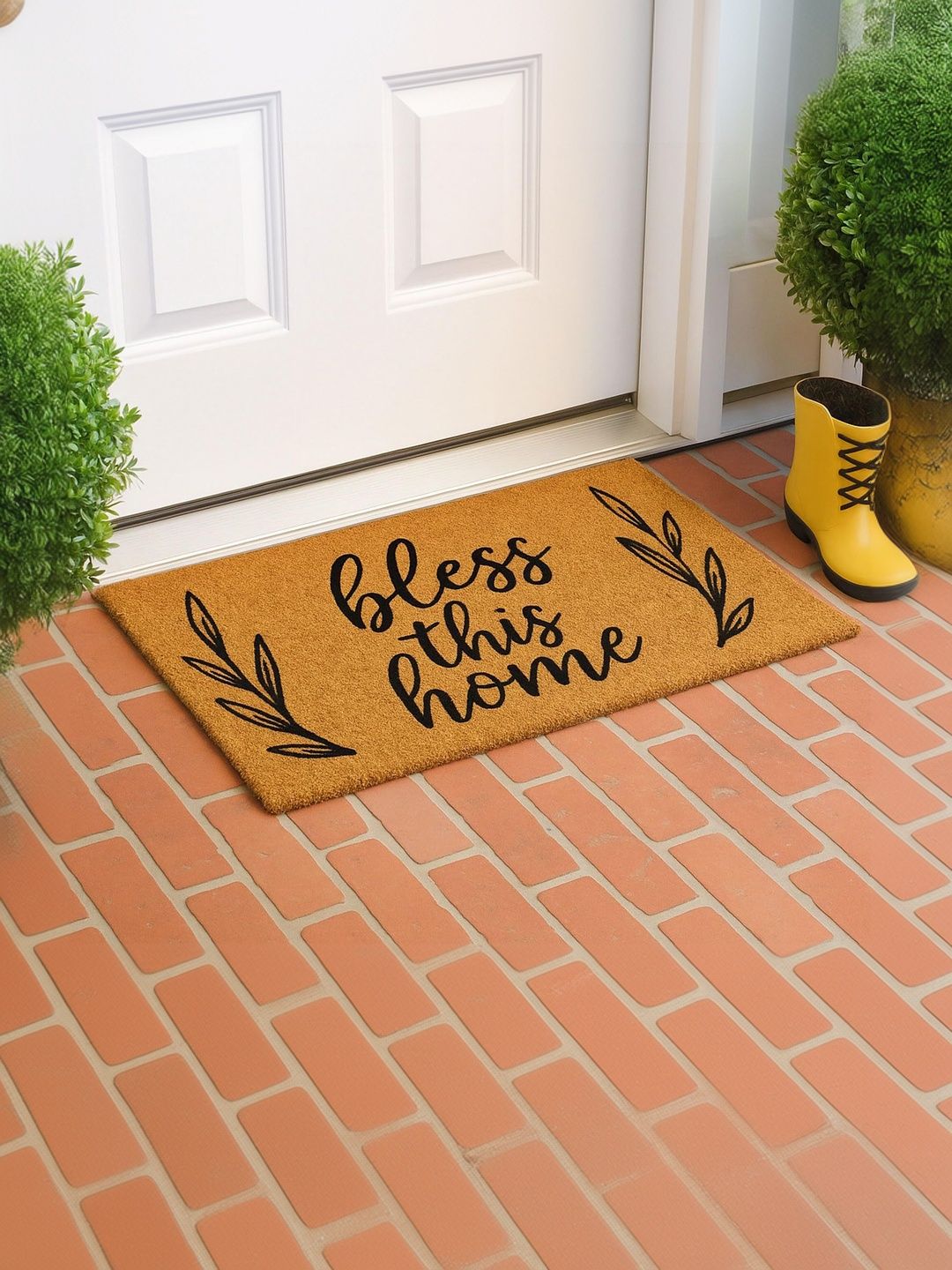 LUXEHOME INTERNATIONAL Black & Brown Self-Designed Anti-Skid Doormat-picture-30