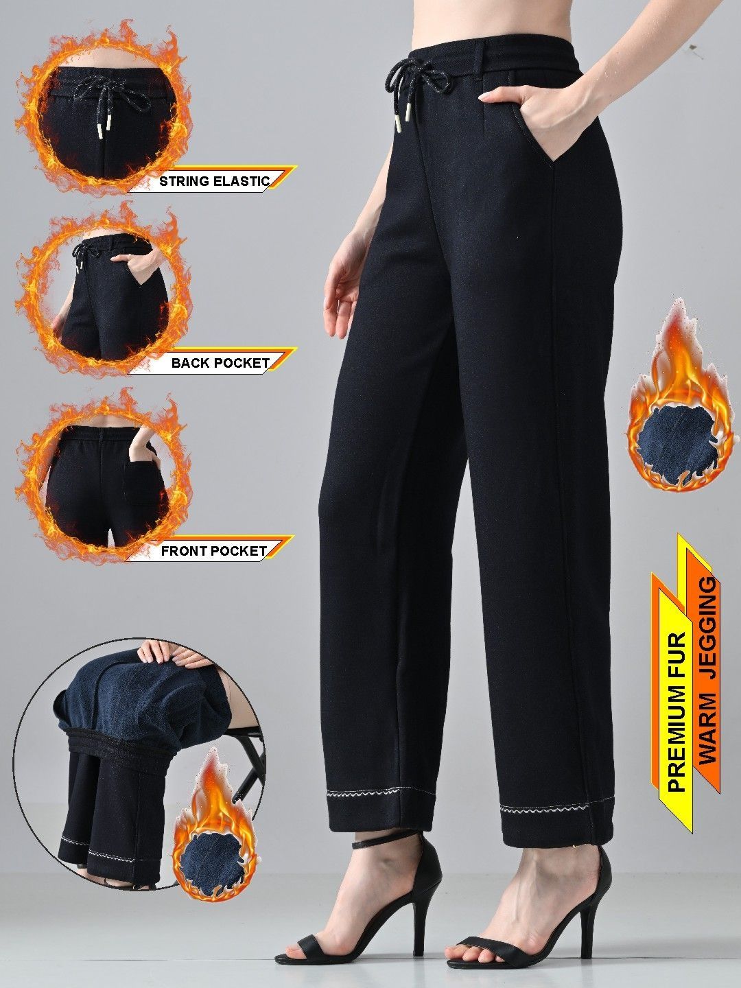TOMKOT Women Mid Rise Thermal Bottoms-picture-55