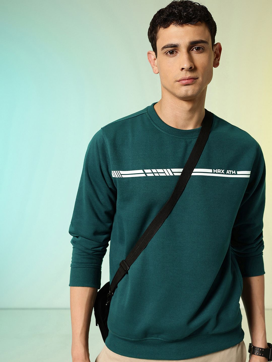 HRX by Hrithik Roshan Striped Knitted Sweatshirt-picture-14