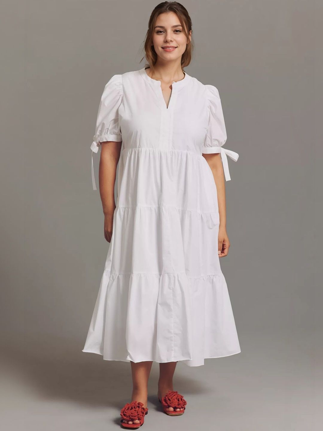 R.Code by The Roadster Life Co. Puff Sleeve Fit & Flare Maxi Dress-picture-19