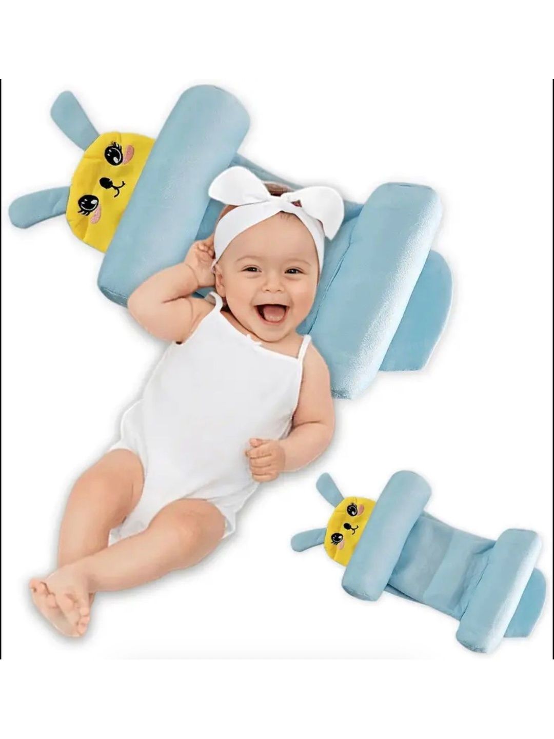 NeonateCare Infants Blue Adjustable Grow With Me Airflow Sweat Free Comfort Neck Pillow-picture-13