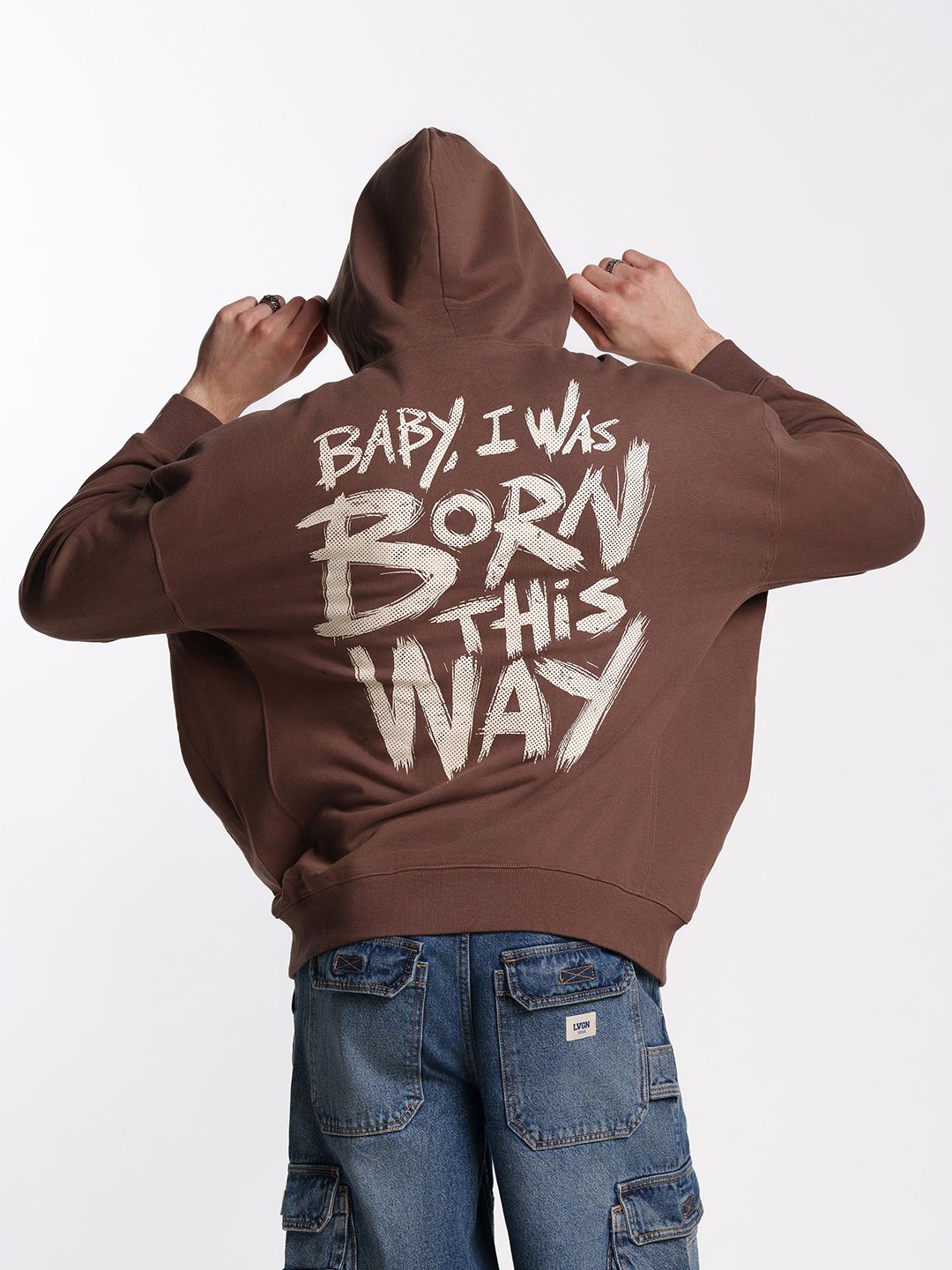 LOVEGEN Oversized Hooded Pullover Sweatshirt
