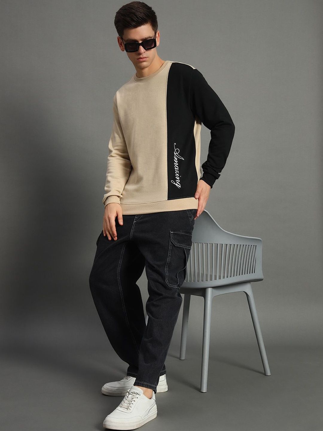 GET GOLF Men Colourblocked Sweatshirt-picture-18