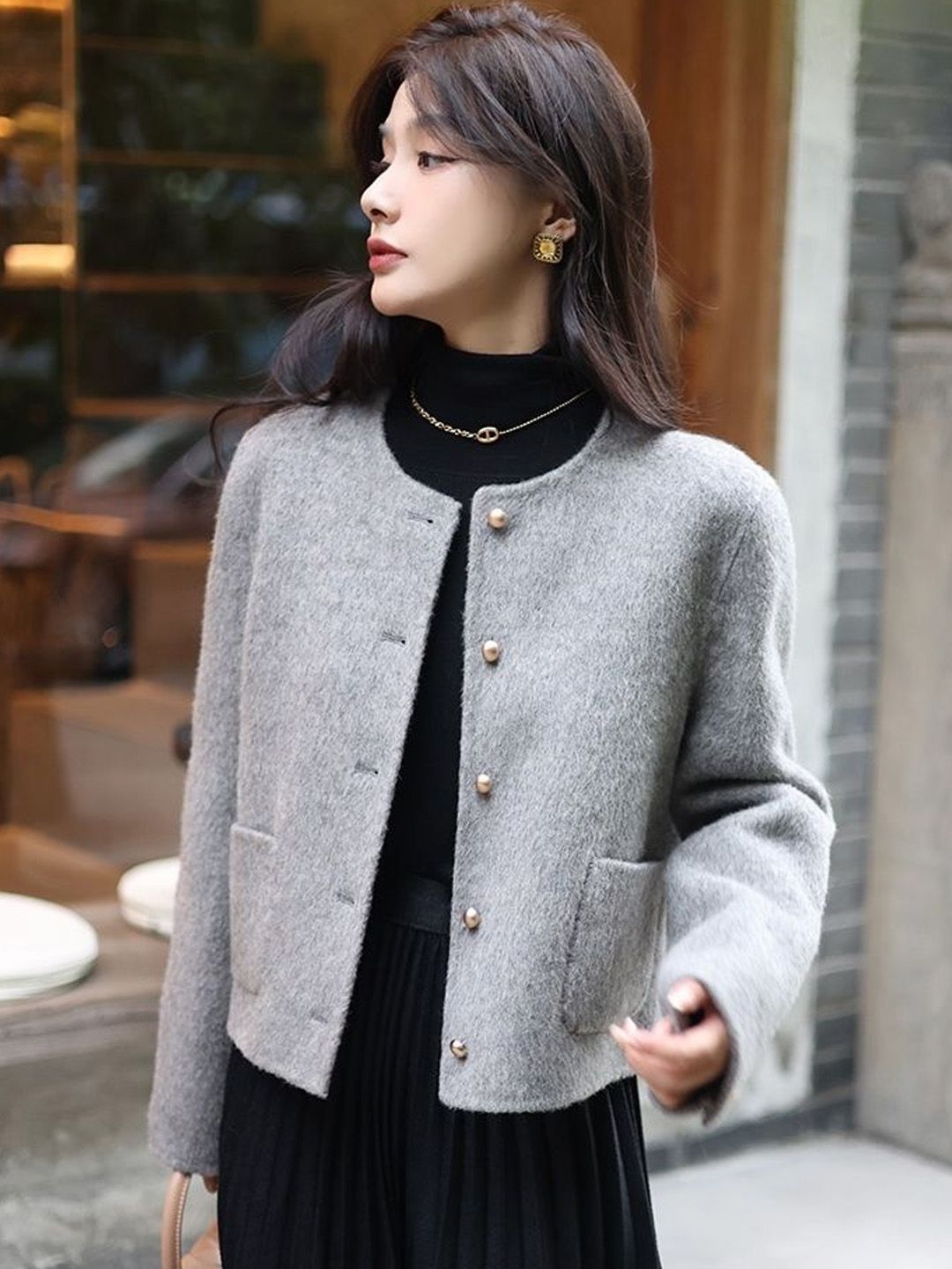 StyleCast Women Mock Collar Pea Coats-image-18