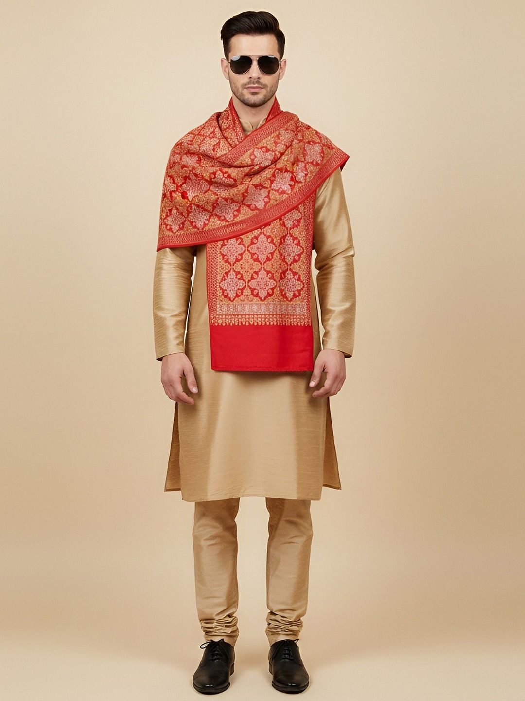 MUFFLY Men Woven Design Stole-picture-40