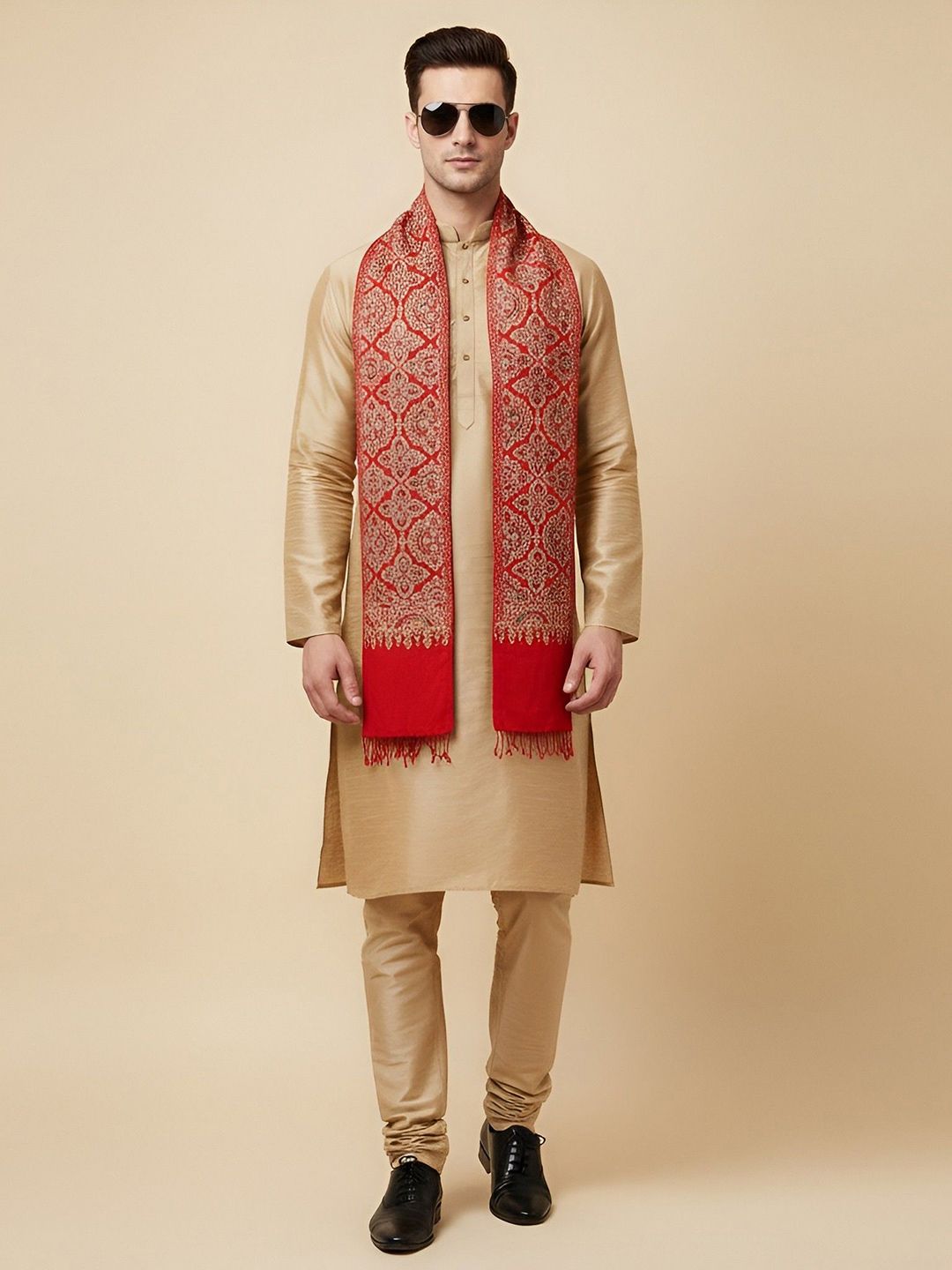 MUFFLY Men Woven Design Stole-picture-39