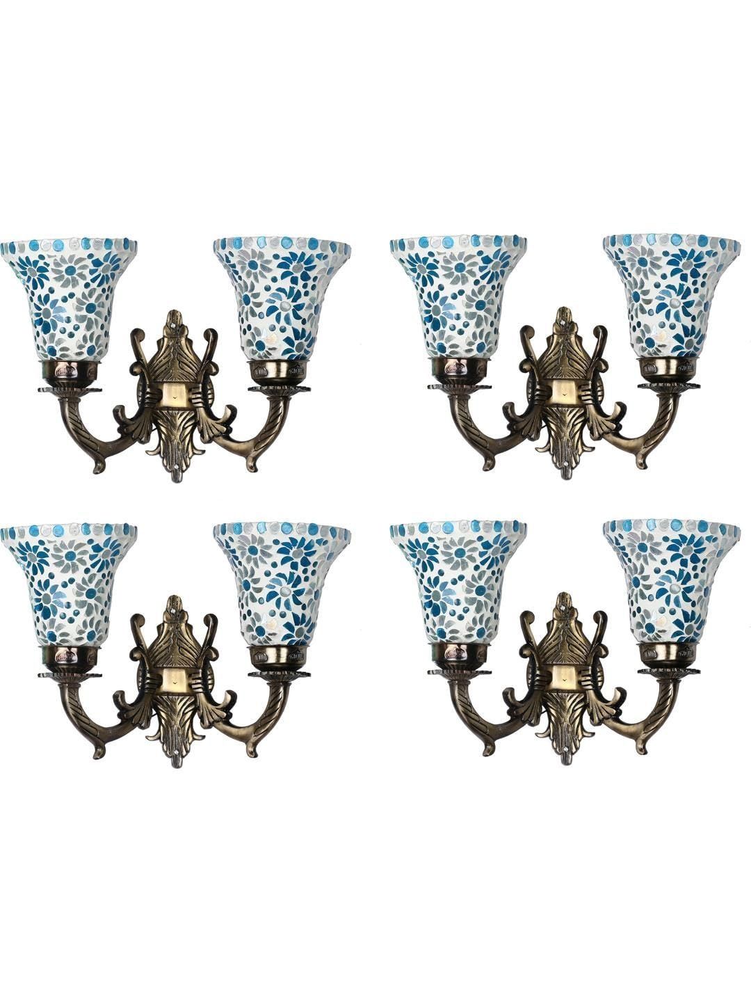 1ST TIME White & Multicoloured Textured Metal Traditional Wall Lamp-picture-27