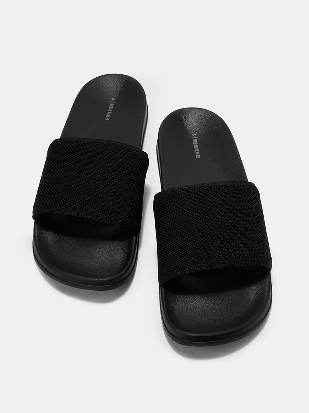 Urban Ranger by pantaloons Men Self Design Sliders Flip Flops-picture-40