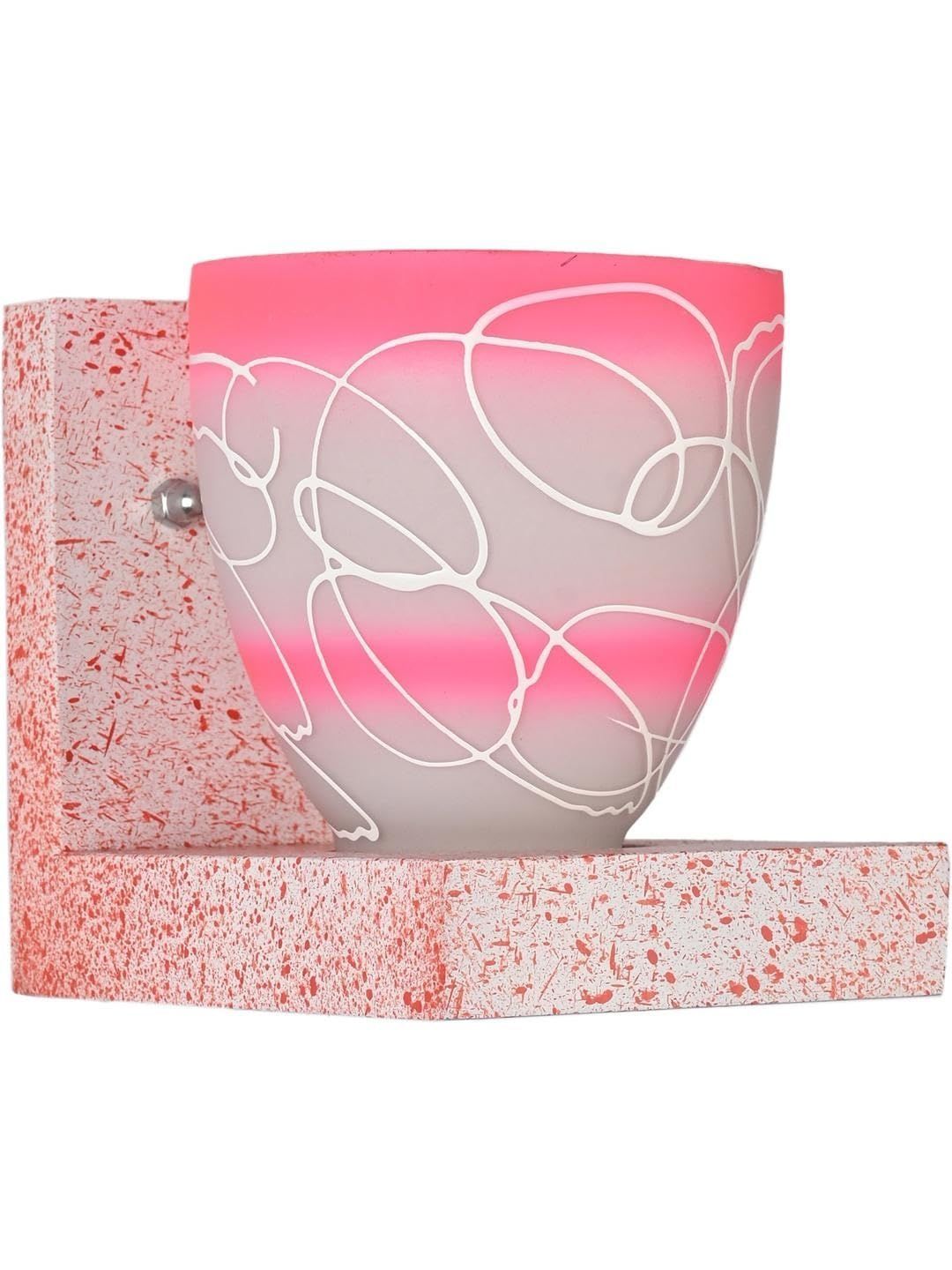 1ST TIME Pink & Pink Printed Wood Contemporary Wall Lamp-picture-27