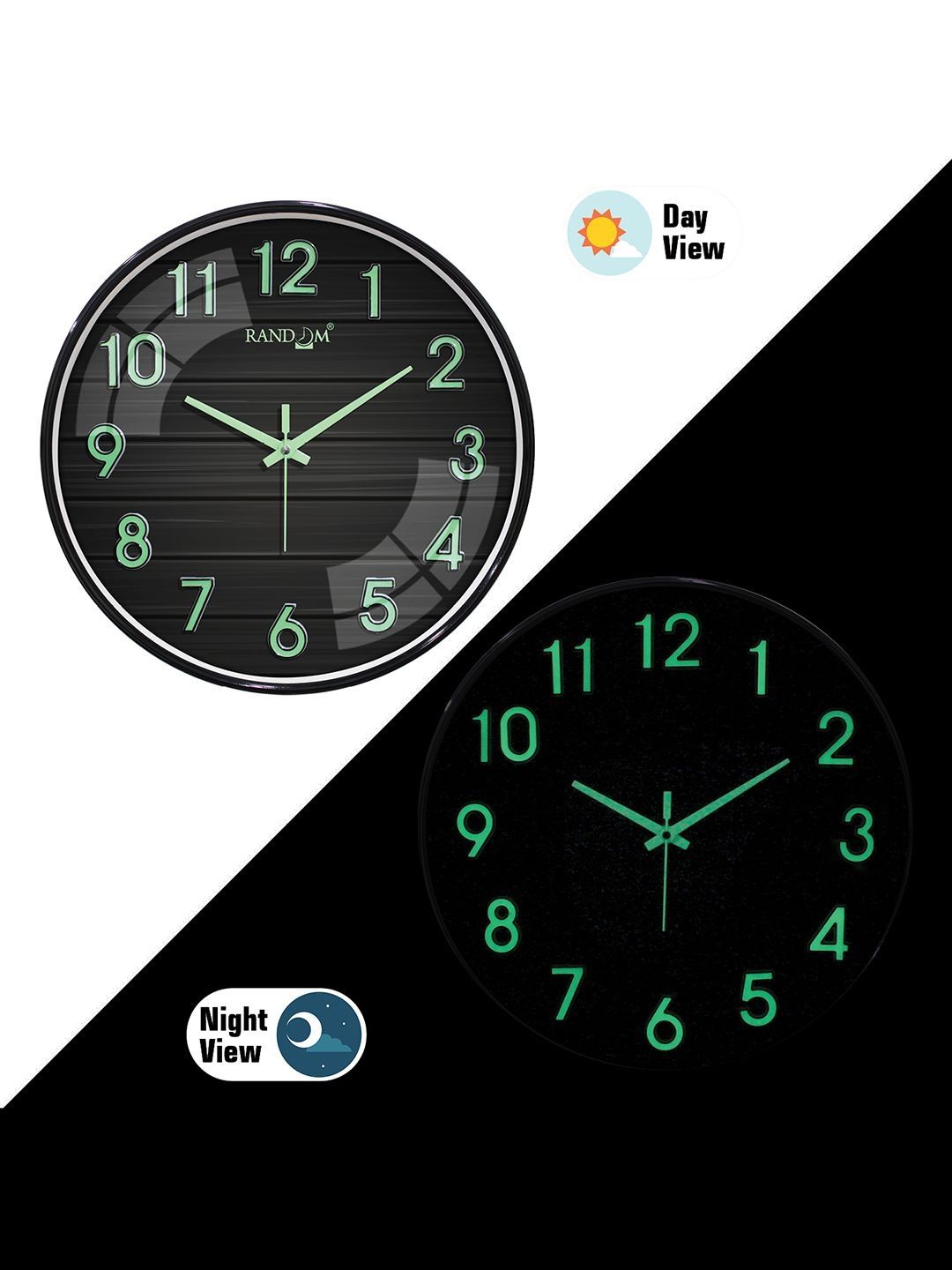 RANDOM Black Analogue Wall Clock-picture-24