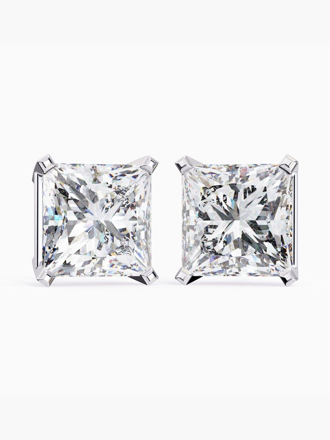 VALANOVA BIS Hallmark 18KT White Gold Diamond Studded Earrings- 1.68 gm-picture-12