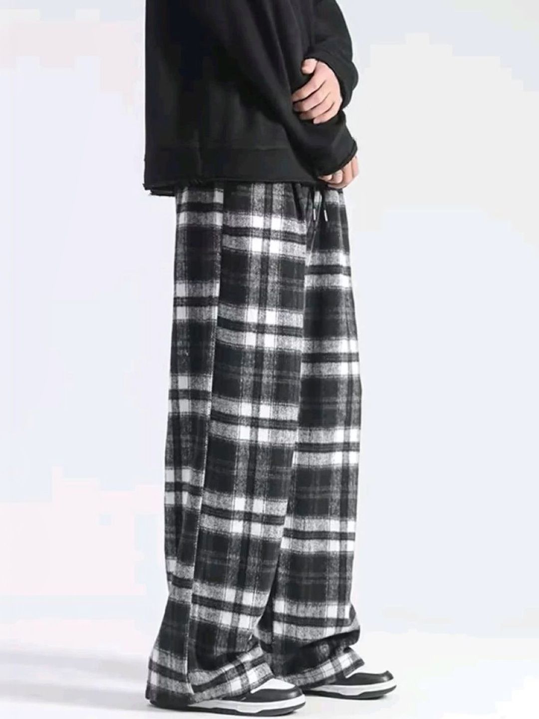 KPOP Men Checked Original Trousers-picture-14