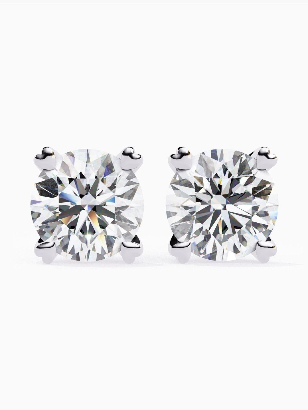 VALANOVA BIS Hallmark 14KT White Gold Diamond Studded Earrings- 1.94 gm-picture-25