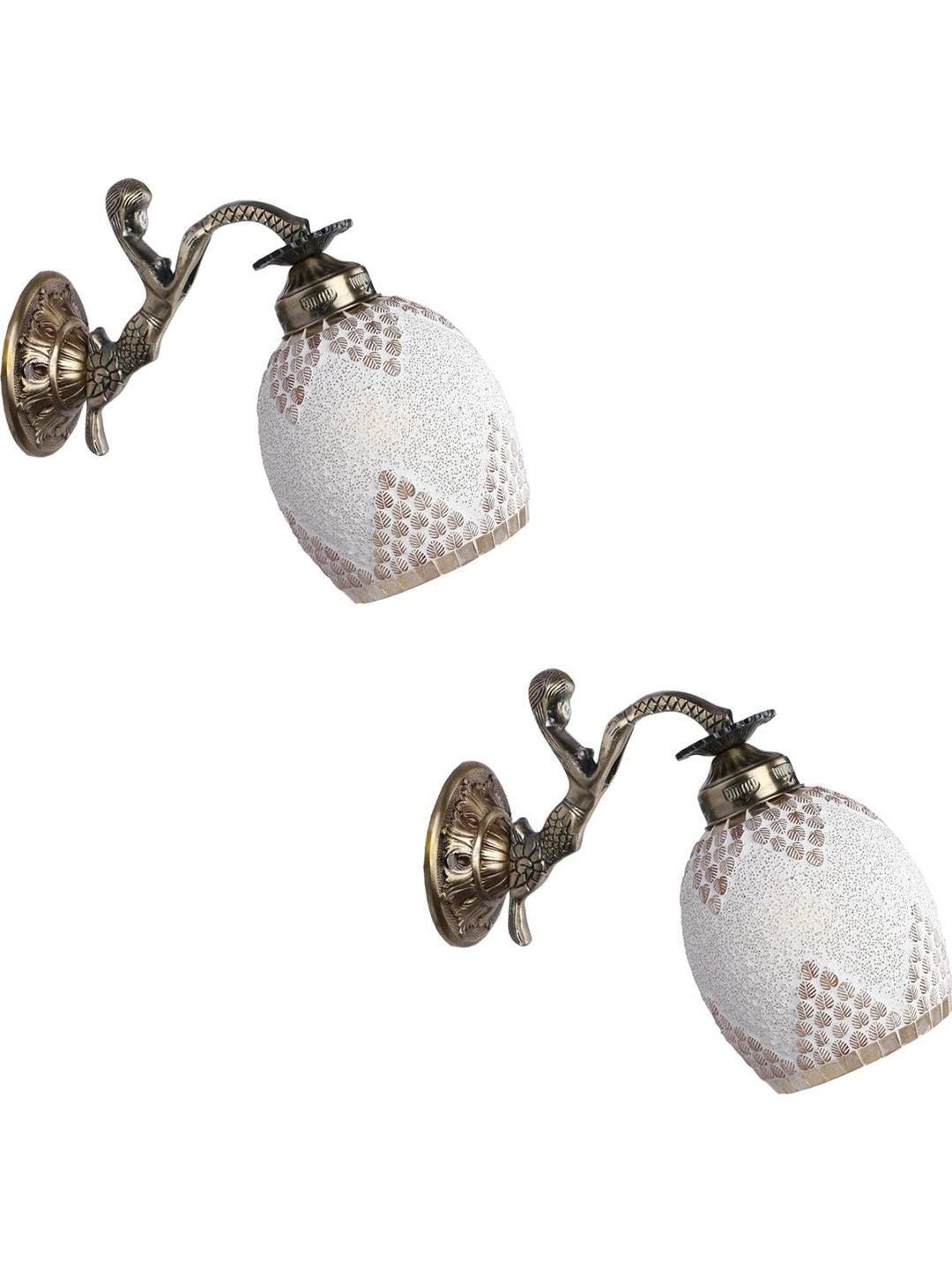 1ST TIME Gold-Toned & Gold-Toned Textured Metal Traditional Wall Lamp-image-22