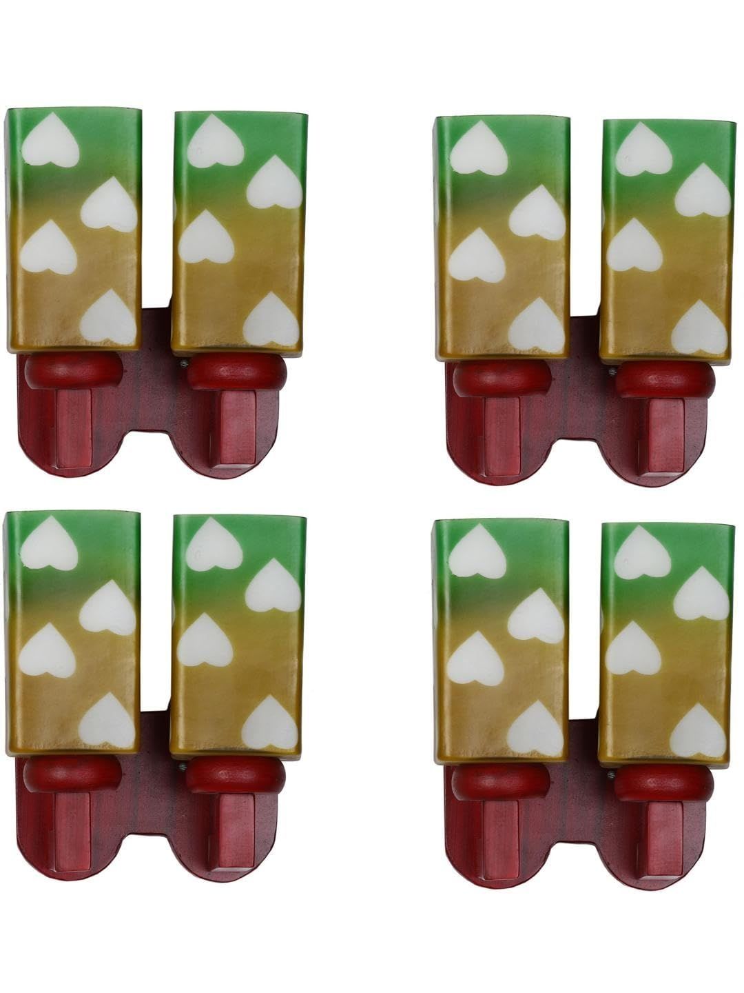 1ST TIME Green & Red Printed Wood Rectangle Shaped Wall Lamp-image-32