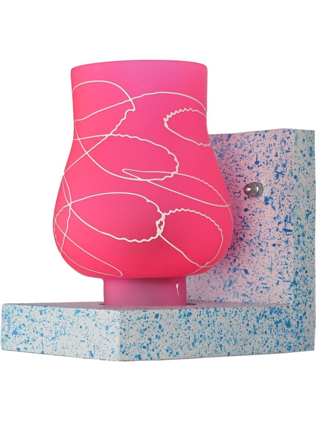 1ST TIME Pink & Pink Printed Wood Contemporary Abstract Shaped Shaped Wall Lamp-picture-40