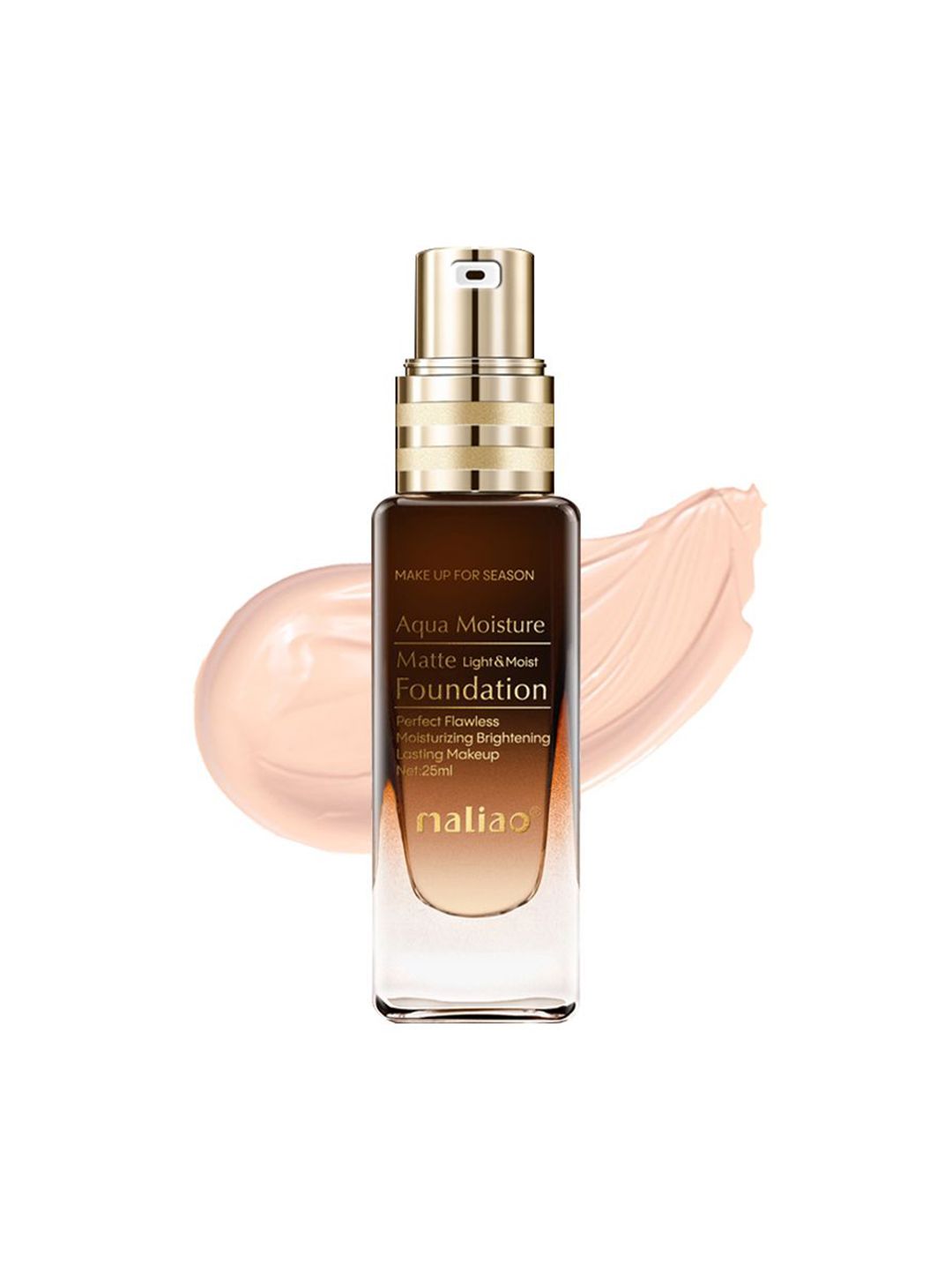 Maliao Matte Light & Moist Liquid Foundation - 25 ml - Ivory 01-image-18