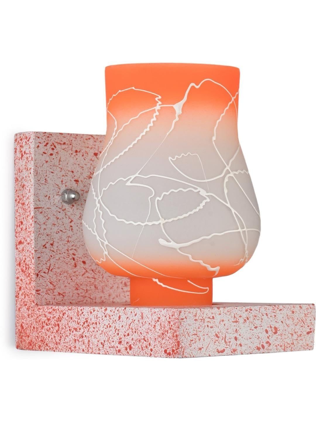 1ST TIME Orange & Red Textured Wood Contemporary Abstract Shaped Shaped Wall Lamp-image-48