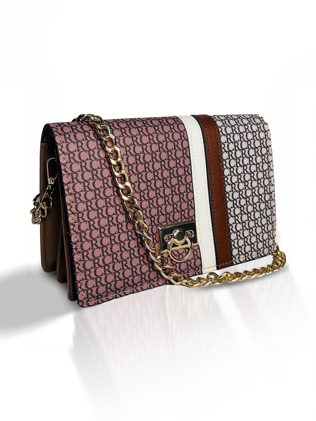 SAGEWARE Printed PU Shoulder Bag with Quilted-picture-18