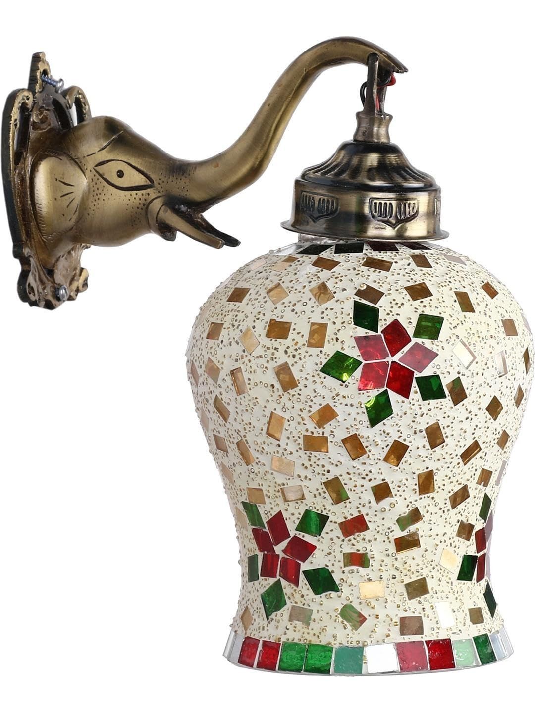 1ST TIME Multicoloured & Cream-Coloured Textured Metal Wall Lamp-image-37