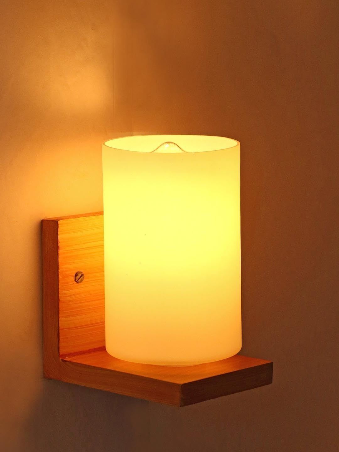 1ST TIME White & White Wood Contemporary Cylinder Shaped Wall Lamp-picture-37