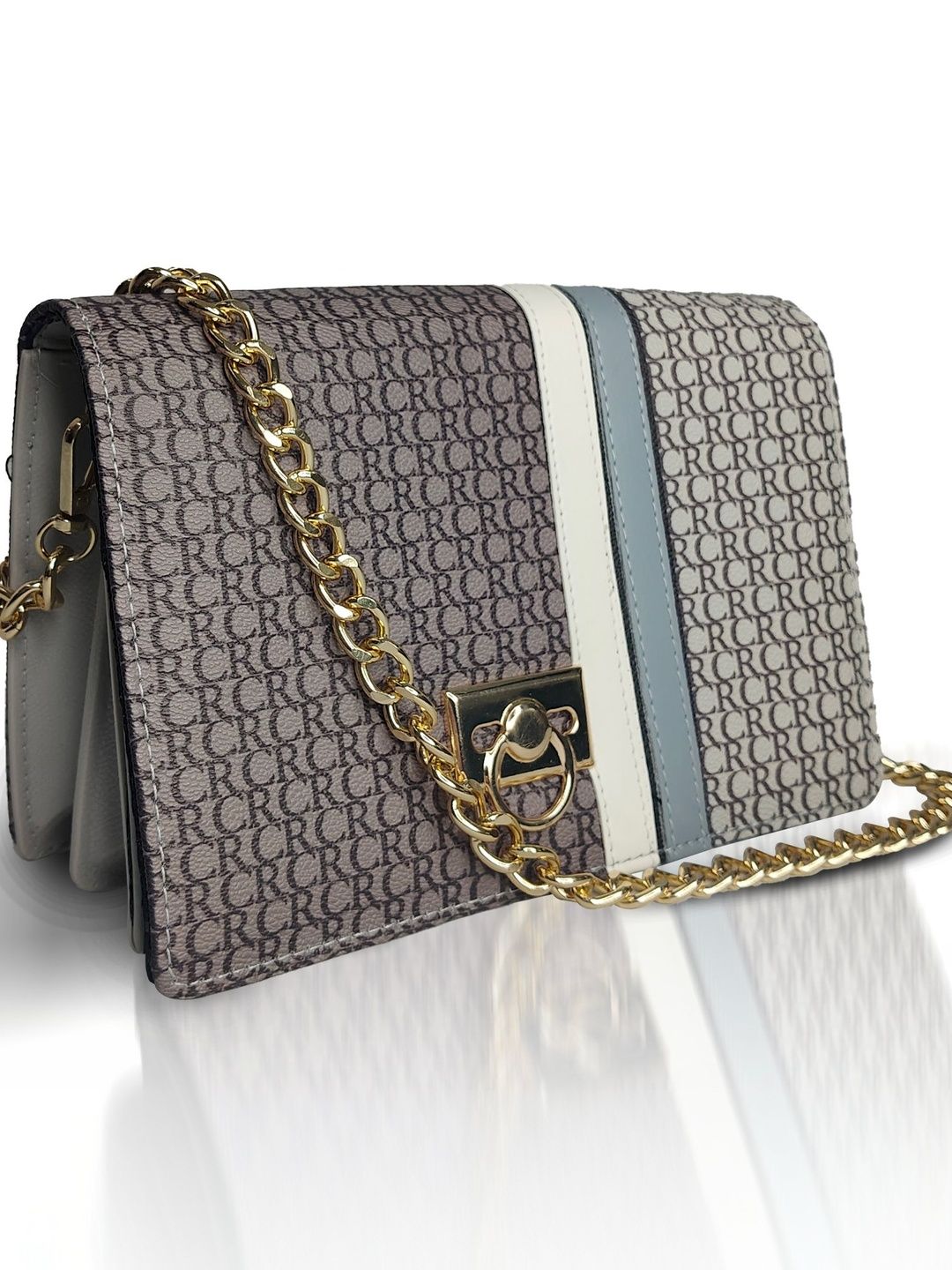 SAGEWARE Printed PU Sling Bag with Quilted-picture-35