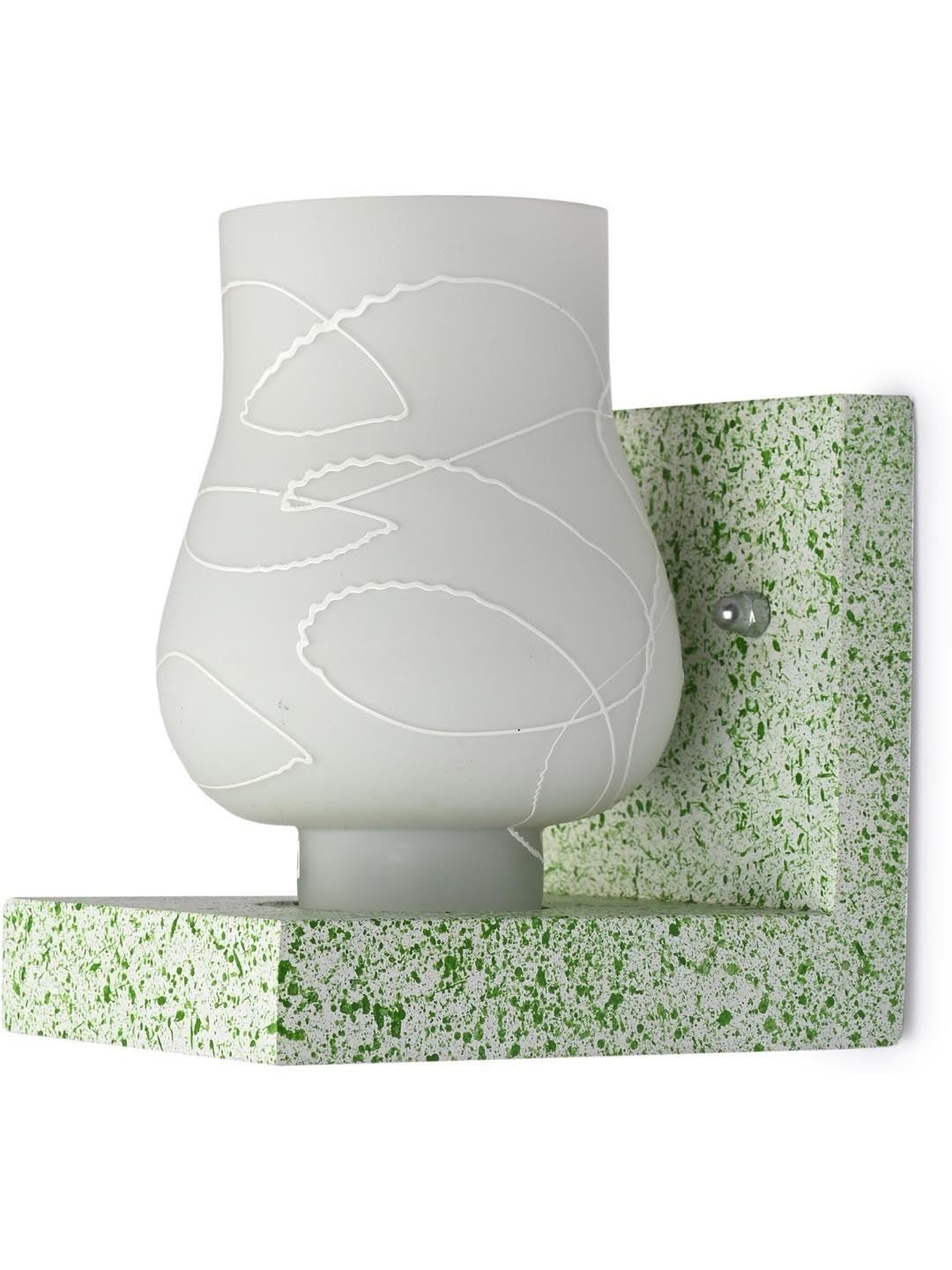 1ST TIME White & White Textured Wood Contemporary Abstract Shaped Shaped Wall Lamp-picture-47