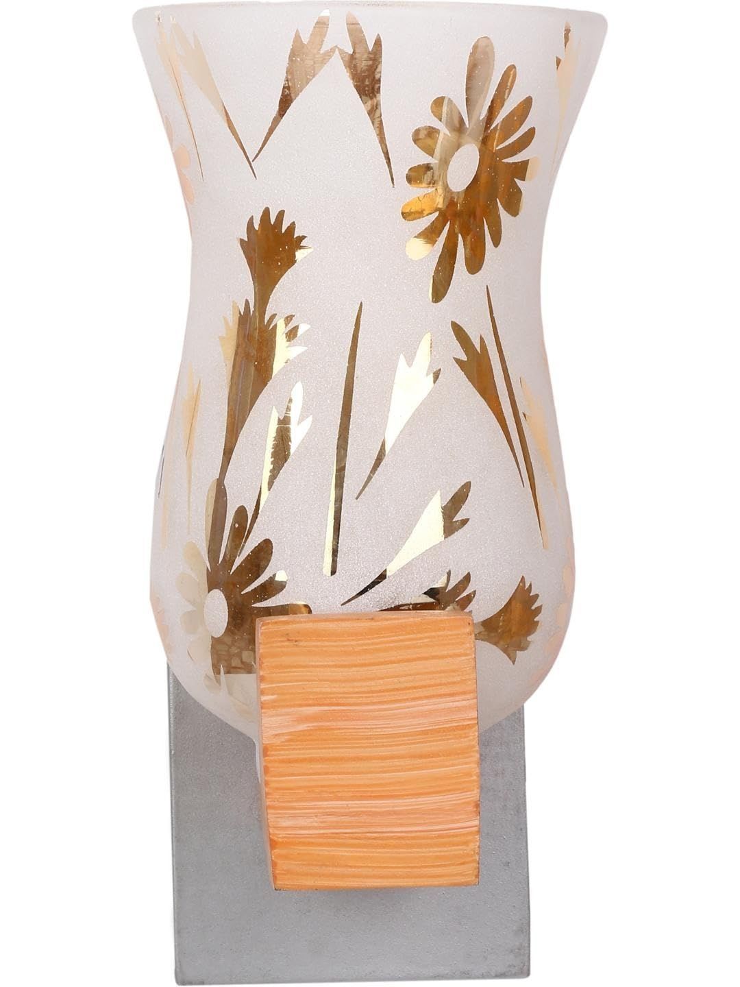 1ST TIME Gold-Toned & White Printed Wood Abstract Shaped Shaped Wall Lamp-picture-37