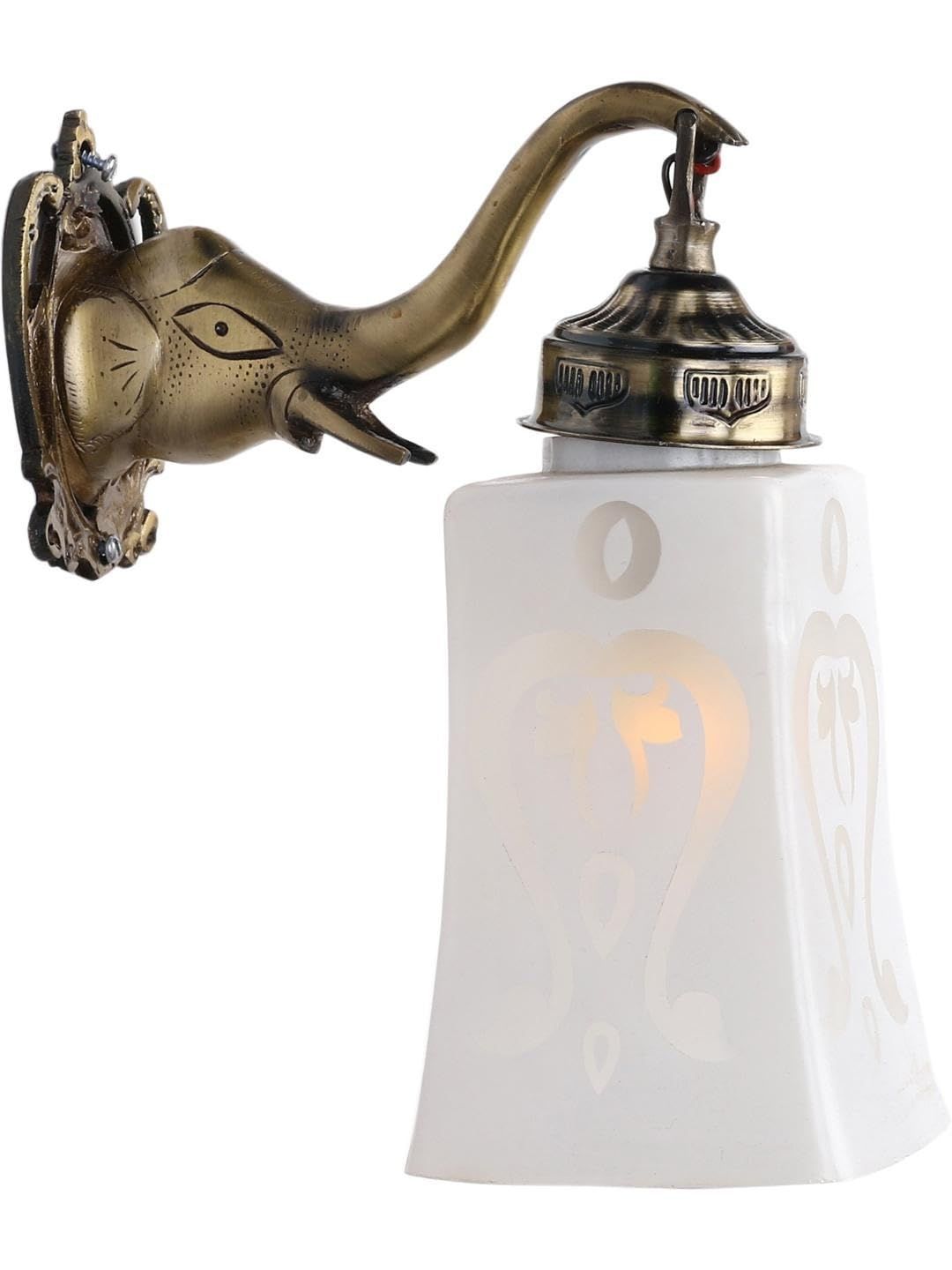 1ST TIME White & White Textured Metal Traditional Frustum Shaped Wall Lamp-picture-24
