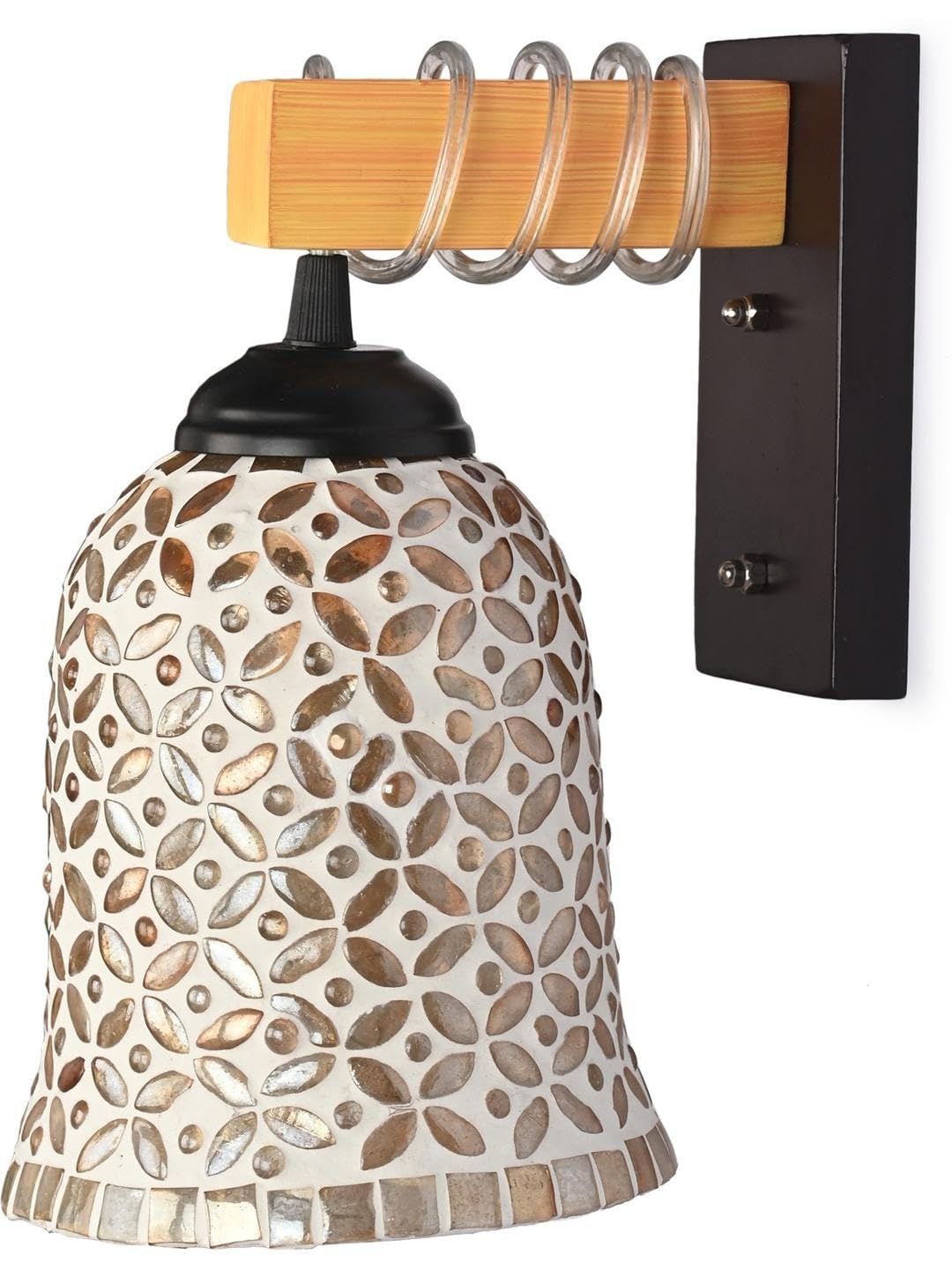 1ST TIME Gold-Toned Colourblocked Wood Contemporary Rectangle Shaped Wall Lamp-picture-35